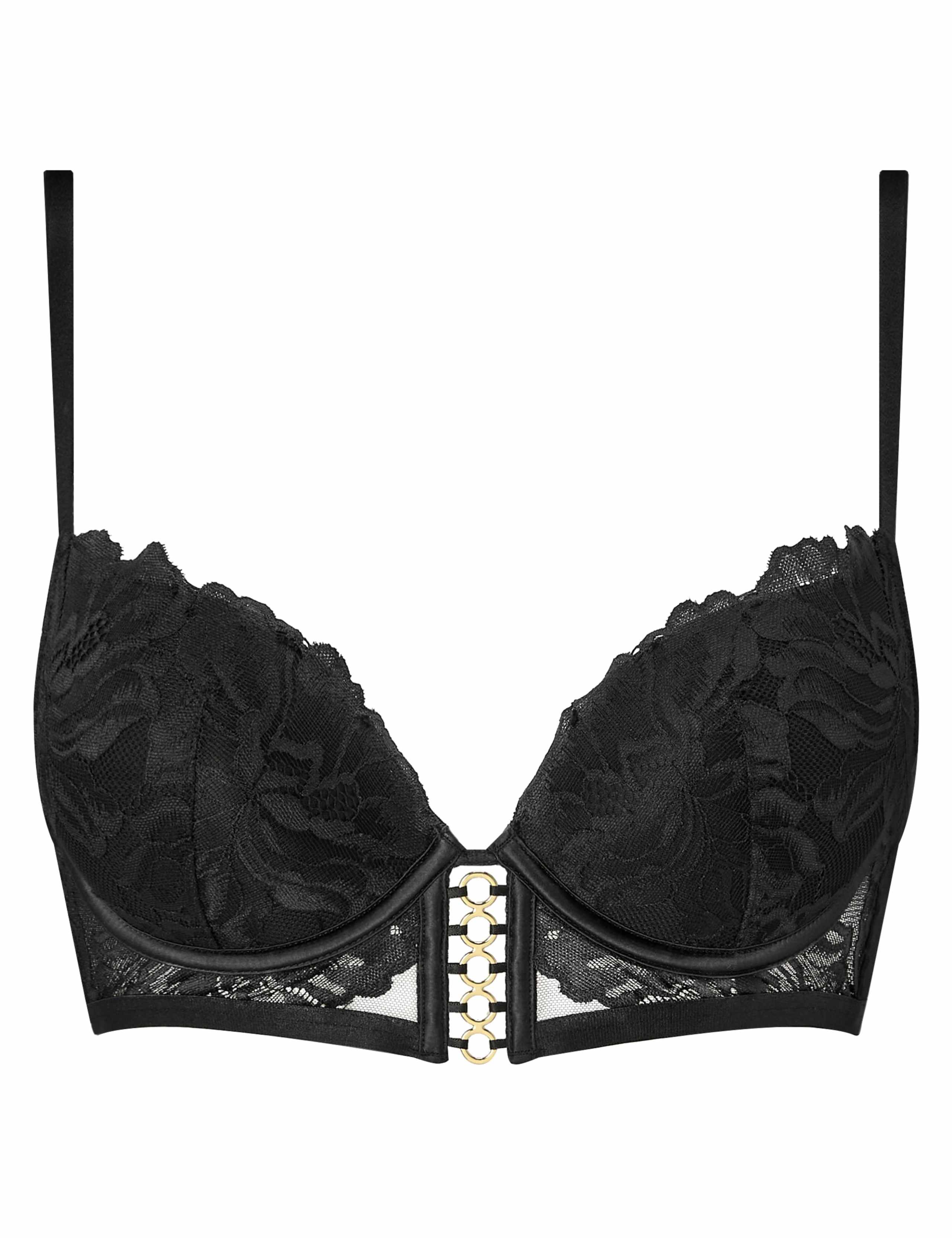 Lace Wired Plunge Bra Set (A-G) 1 of 6