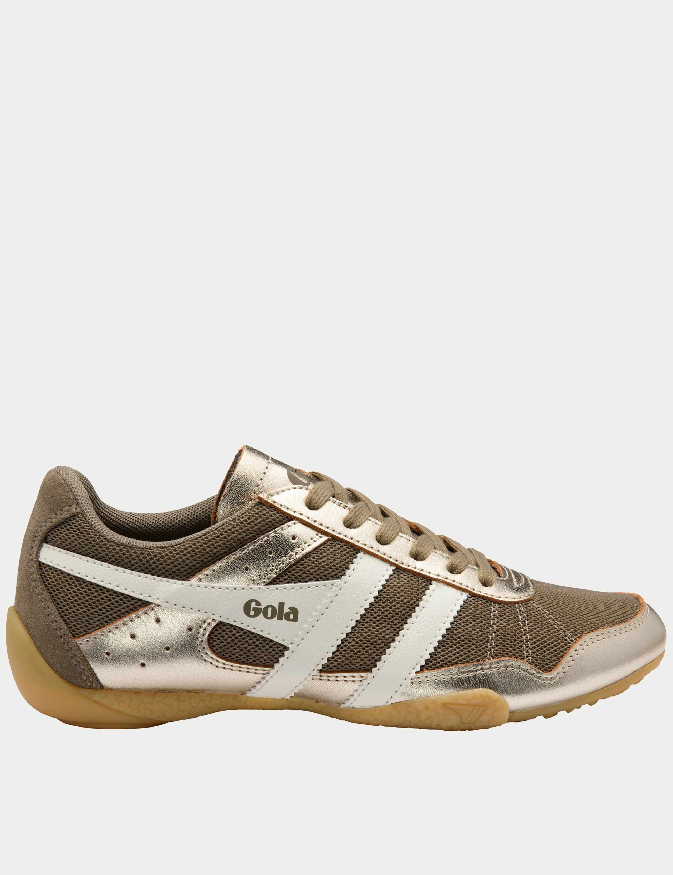 Cascade Glimmer Lace Up Metallic Trainers
