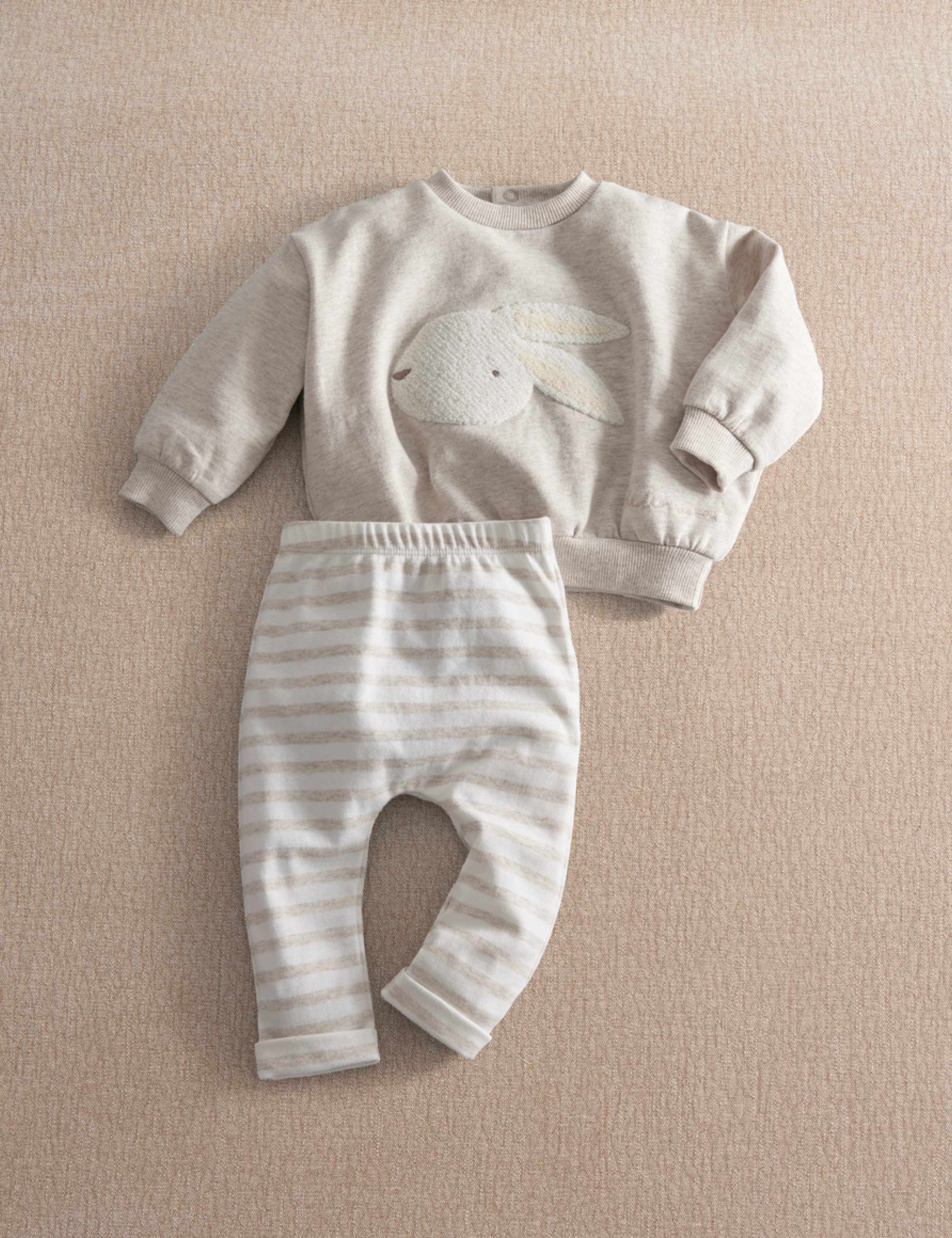 2 Piece Pure Cotton Bunny Outfit (0-9 Mths)