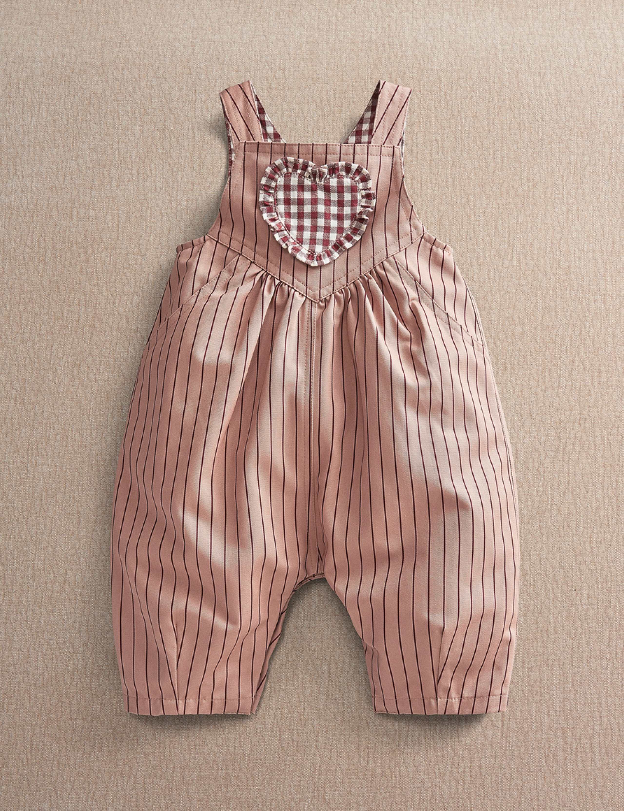 Pure Cotton Heart Dungarees (0-24 Months)