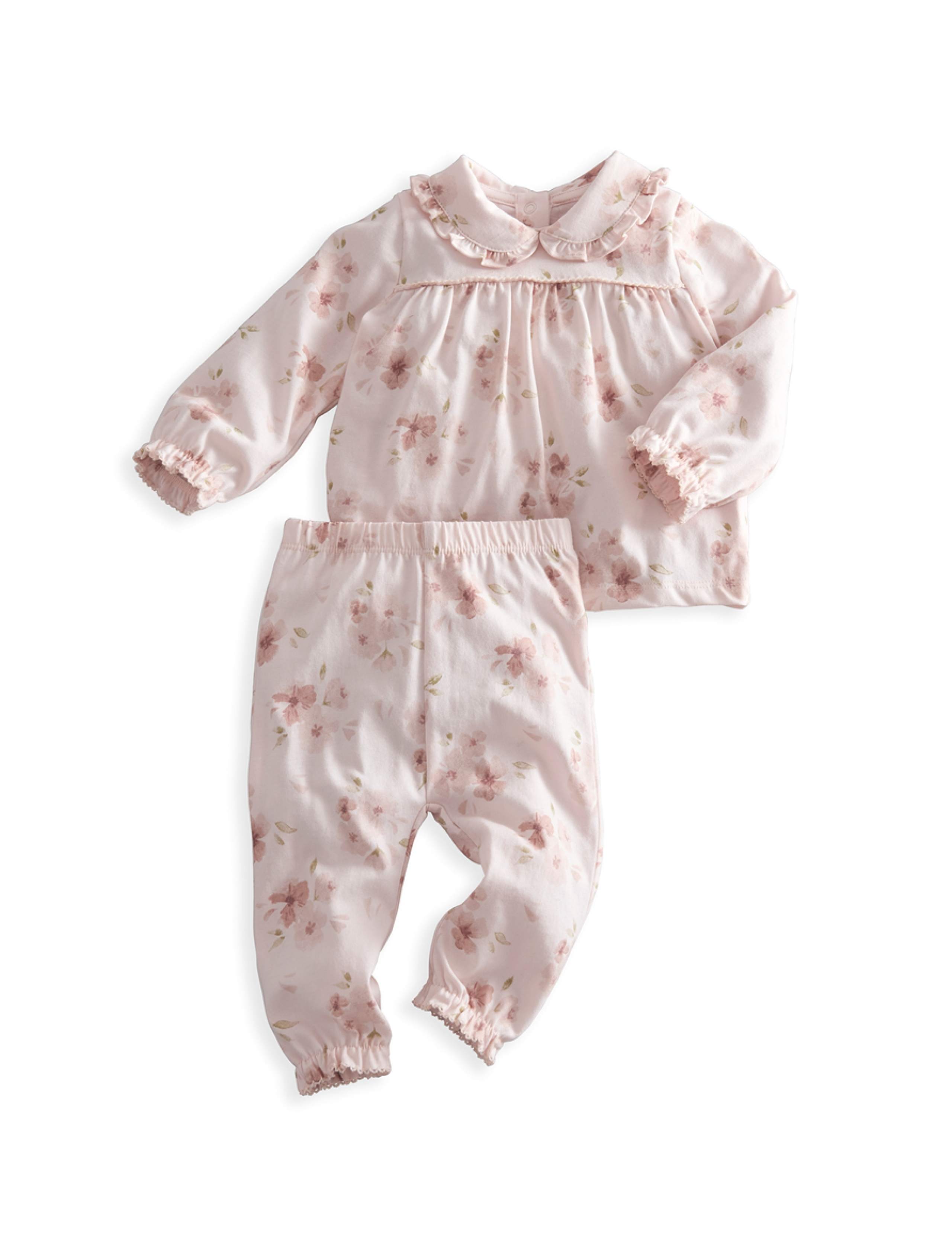 Jersey Watercolour Floral Pyjamas (3-36 Mths)