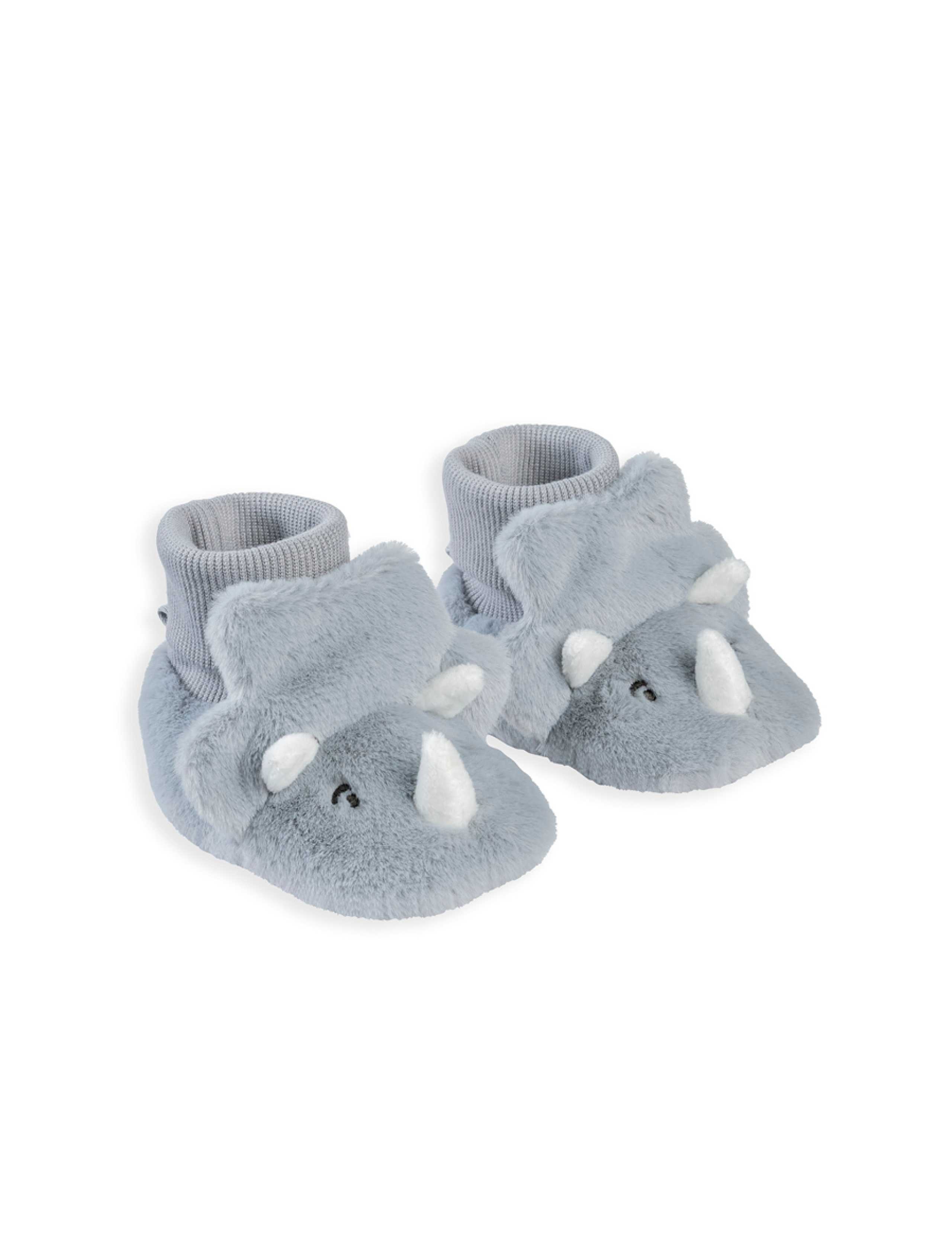 Faux Fur Dinosaur Booties
