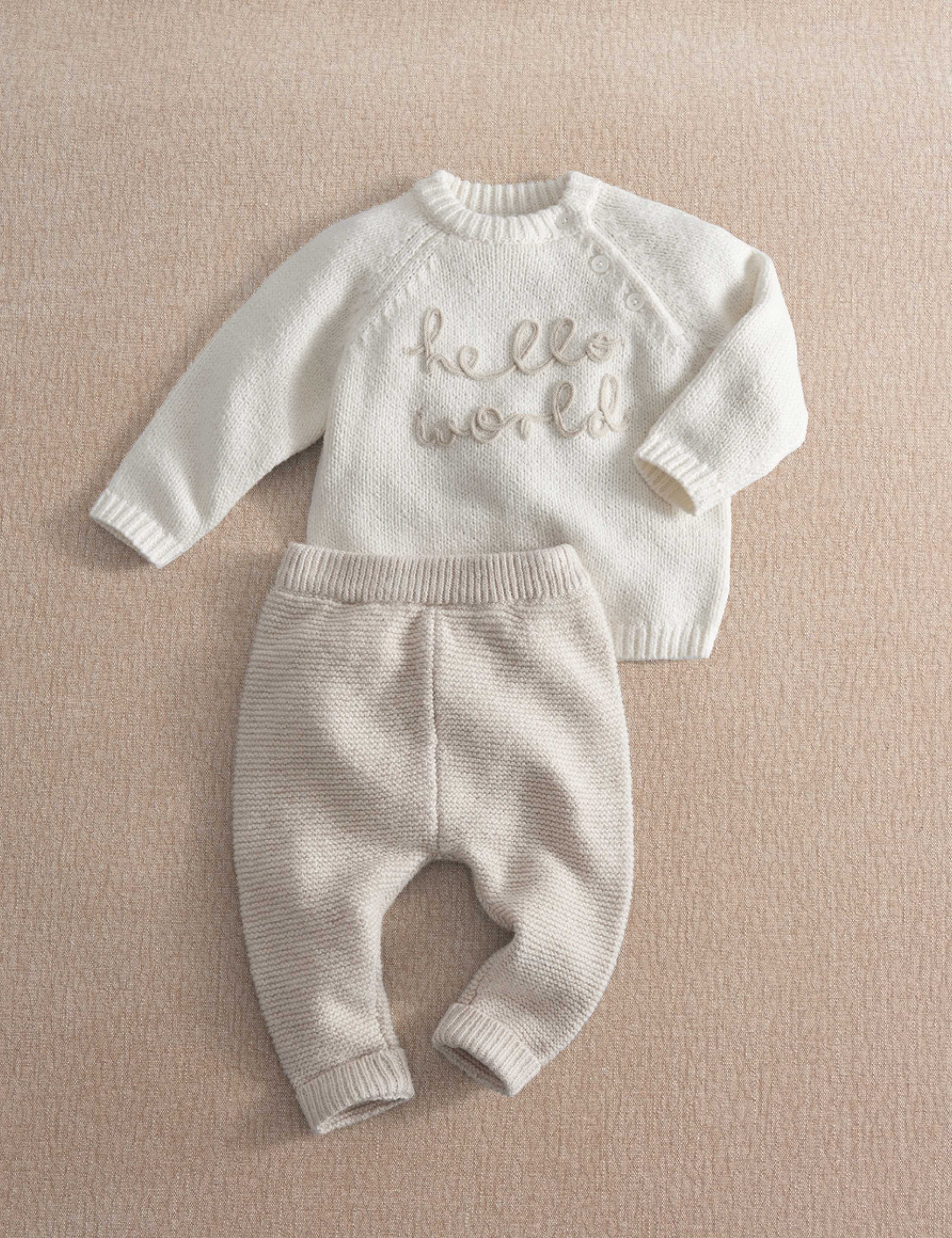 2 Piece Cotton Rich Knitted Outfit (0-9 Mths)