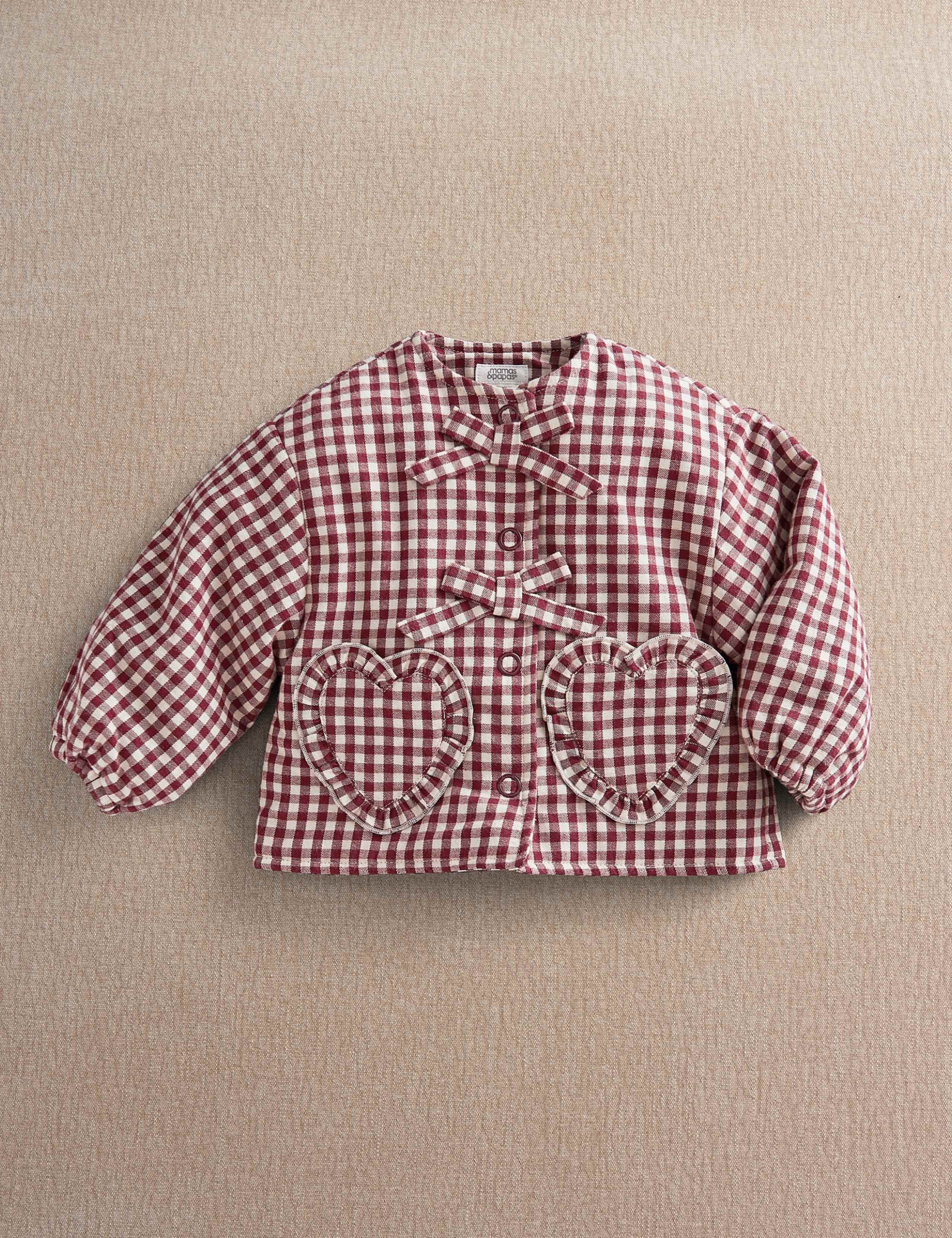 Pure Cotton Gingham Padded Jacket (3 Mths-3 Yrs)
