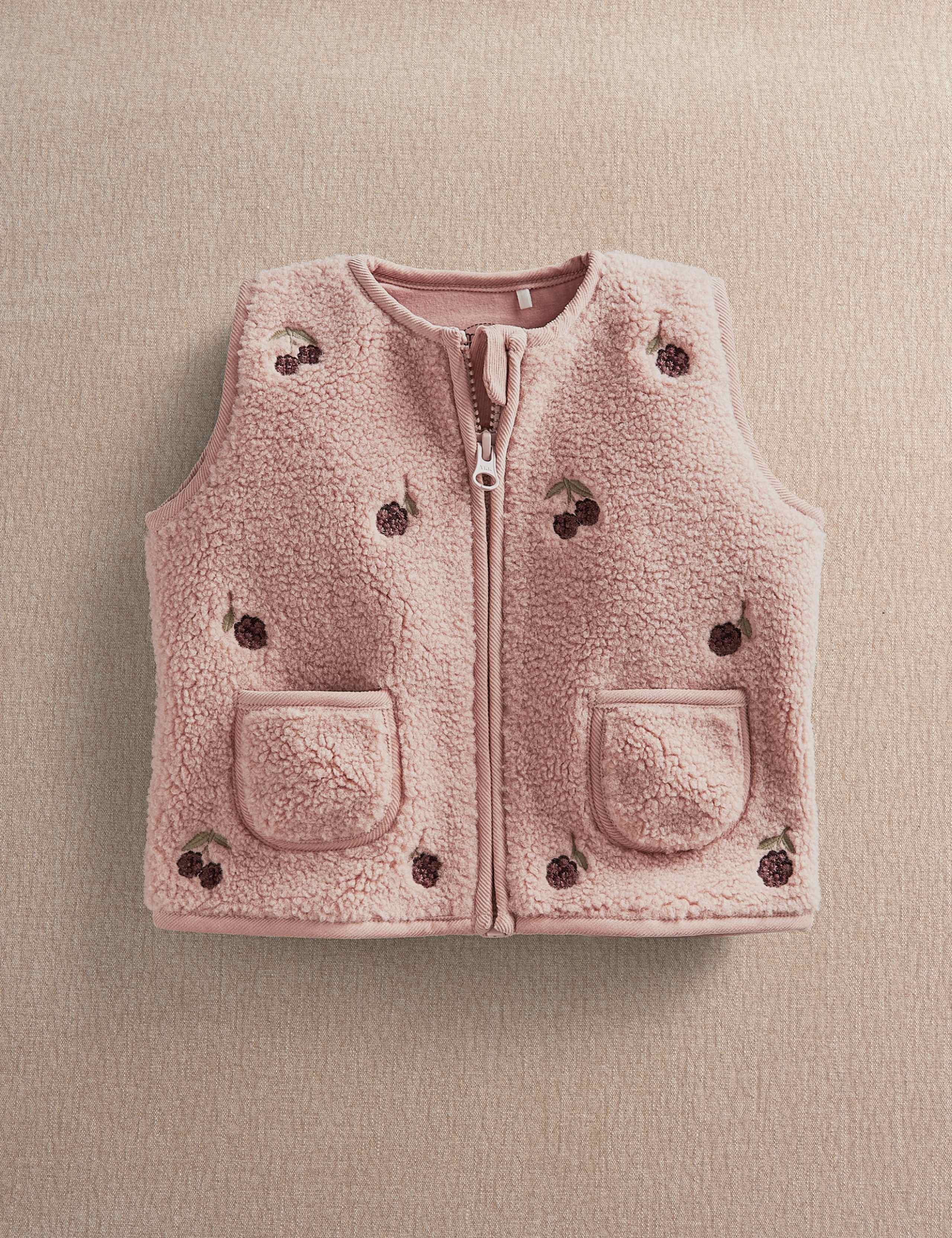Borg Embroidered Gilet (3 Months - 3 Years)