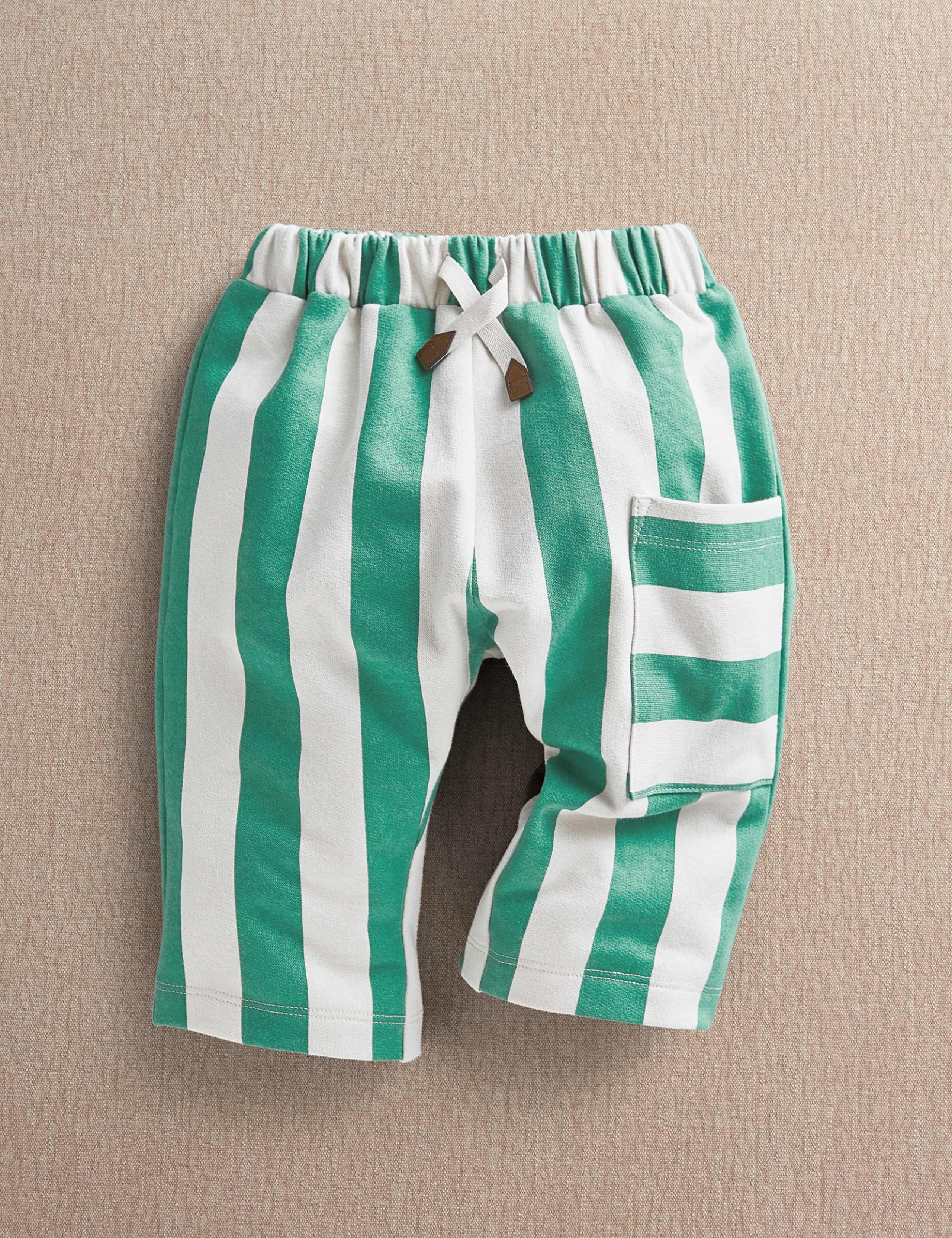 Pure Cotton Striped Trousers (0-3 Yrs)