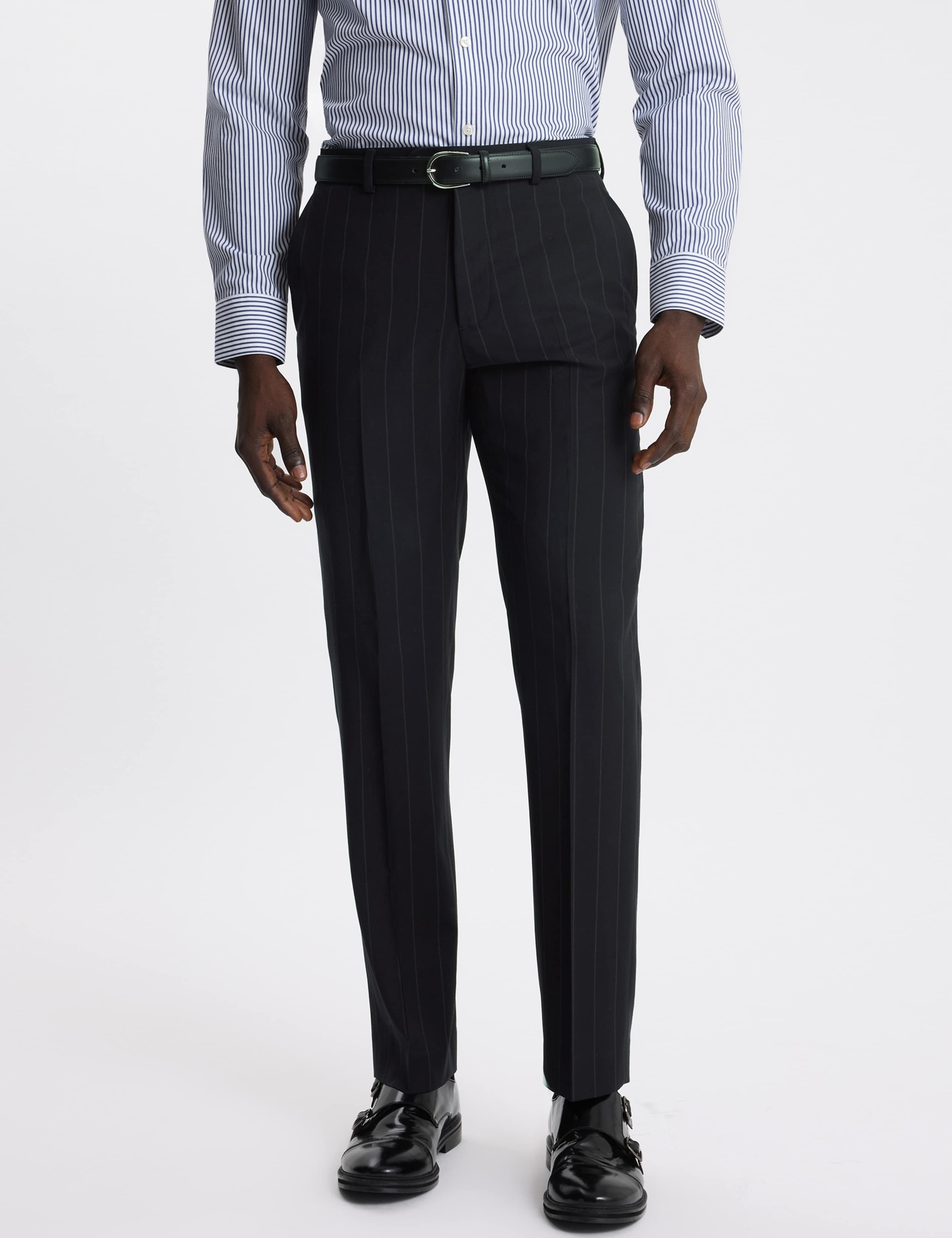 Tailored Fit Pinstripe Suit Trousers
