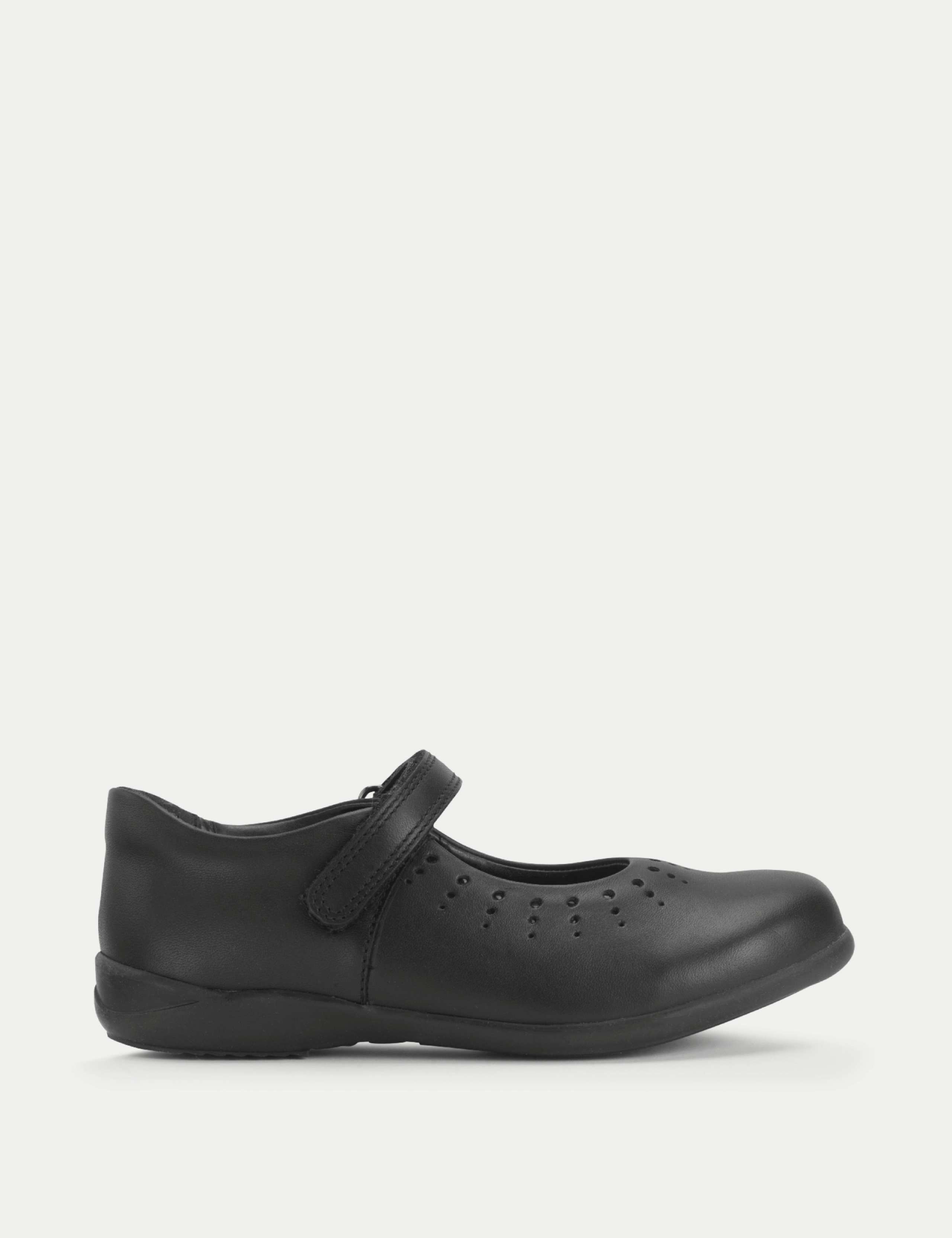 Kids' Leather Riptape School Shoes (11 Small - 4 Large)