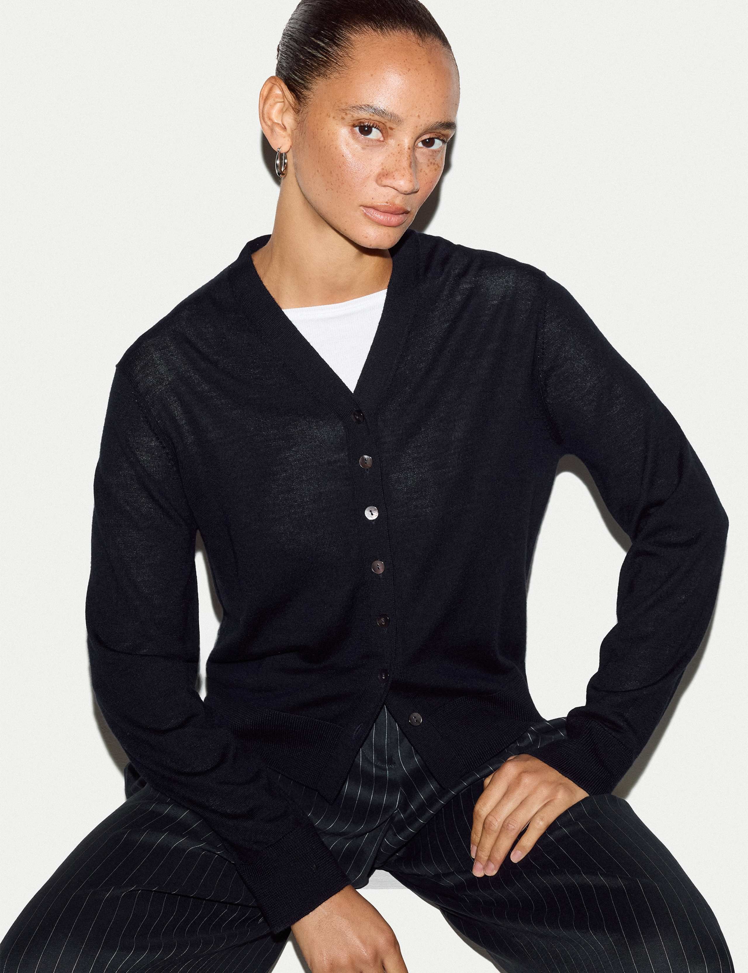 Pure Wool V-Neck Cardigan