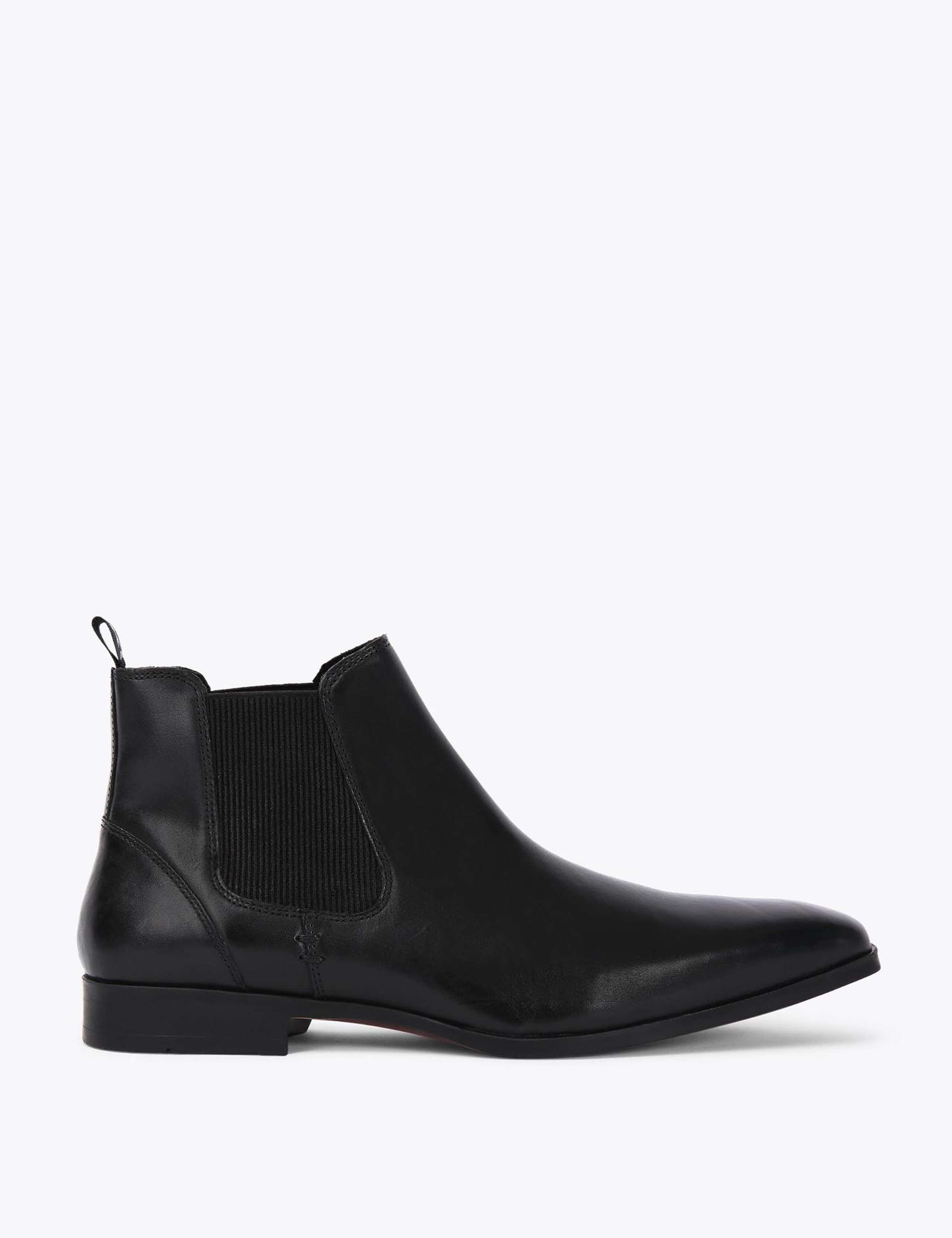 Leather Pull On Chelsea Boots