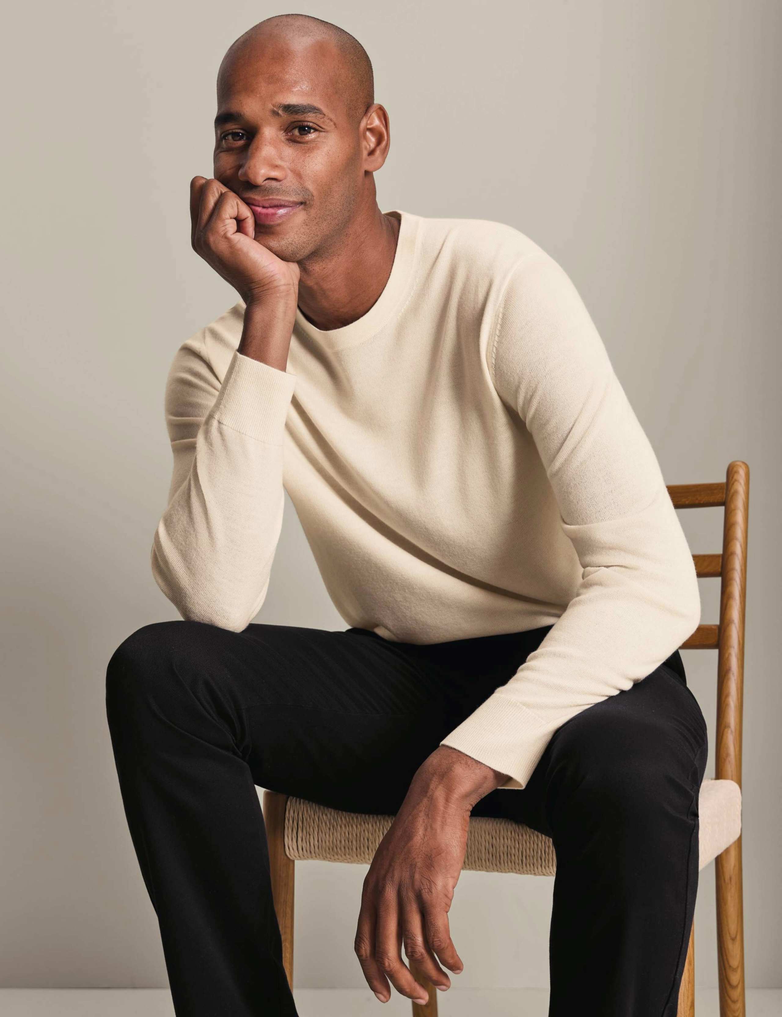 Pure Merino Wool Crew Neck Jumper