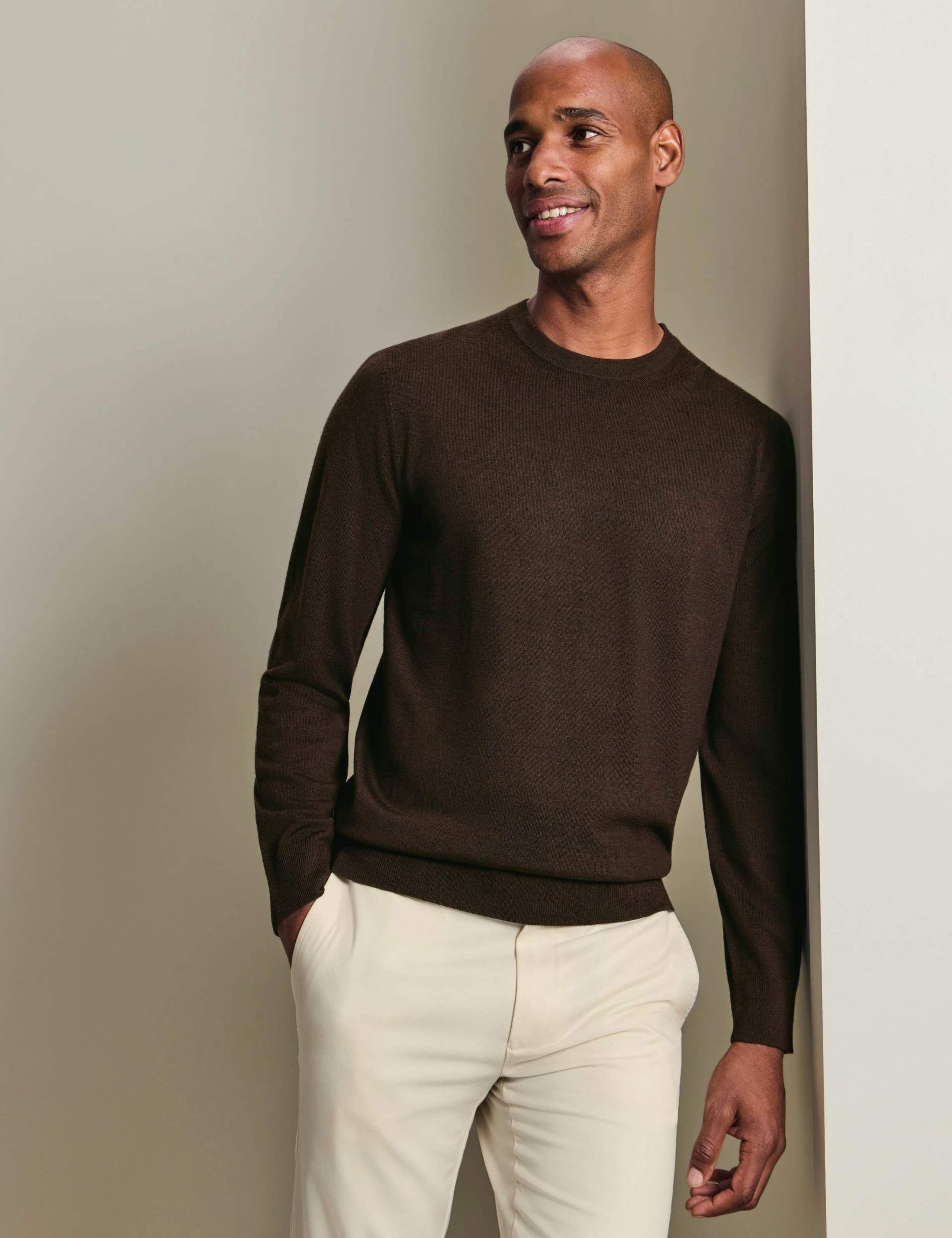 Pure Merino Wool Crew Neck Jumper
