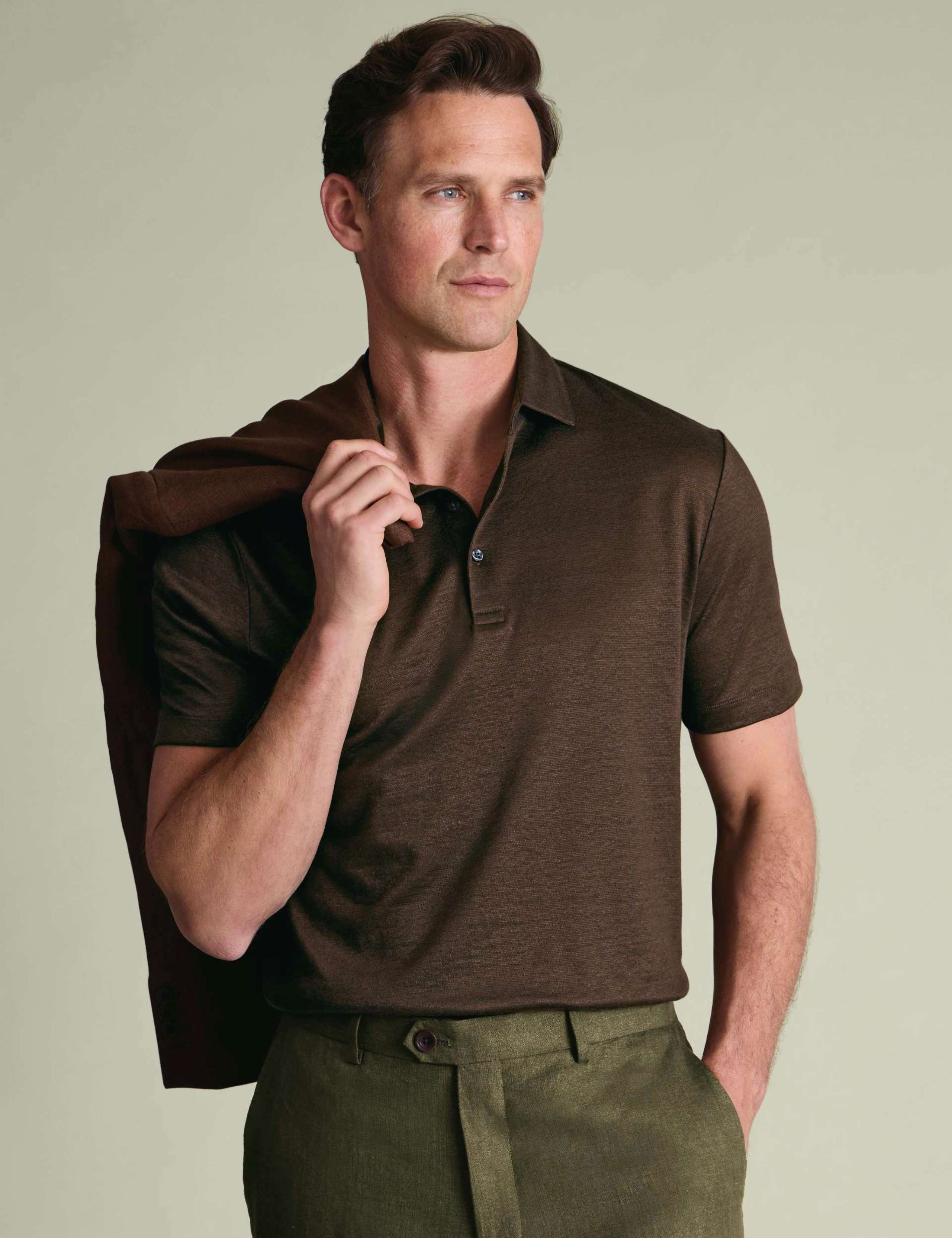 Pure Linen Polo Shirt