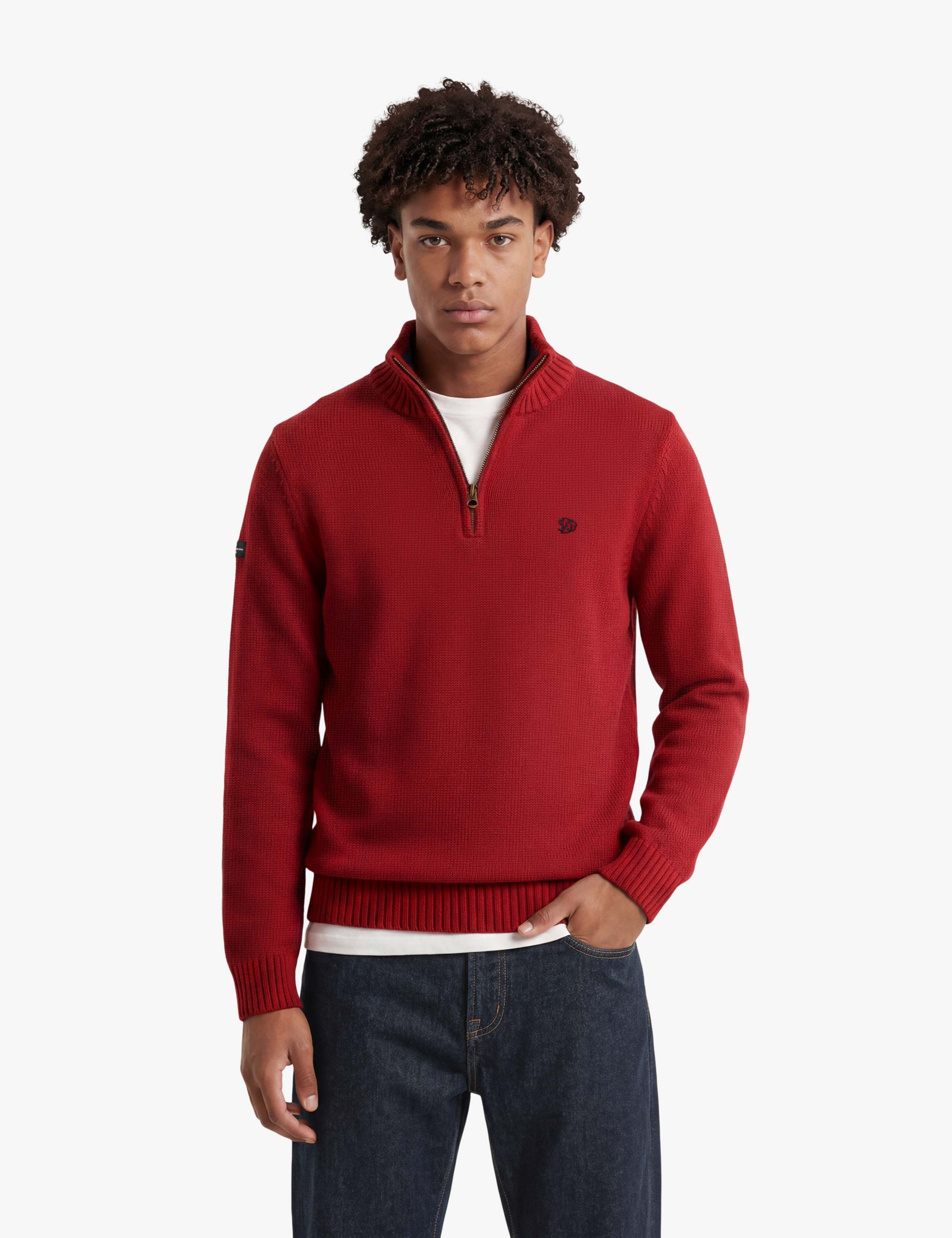 Pure Cotton Half Zip Jumper