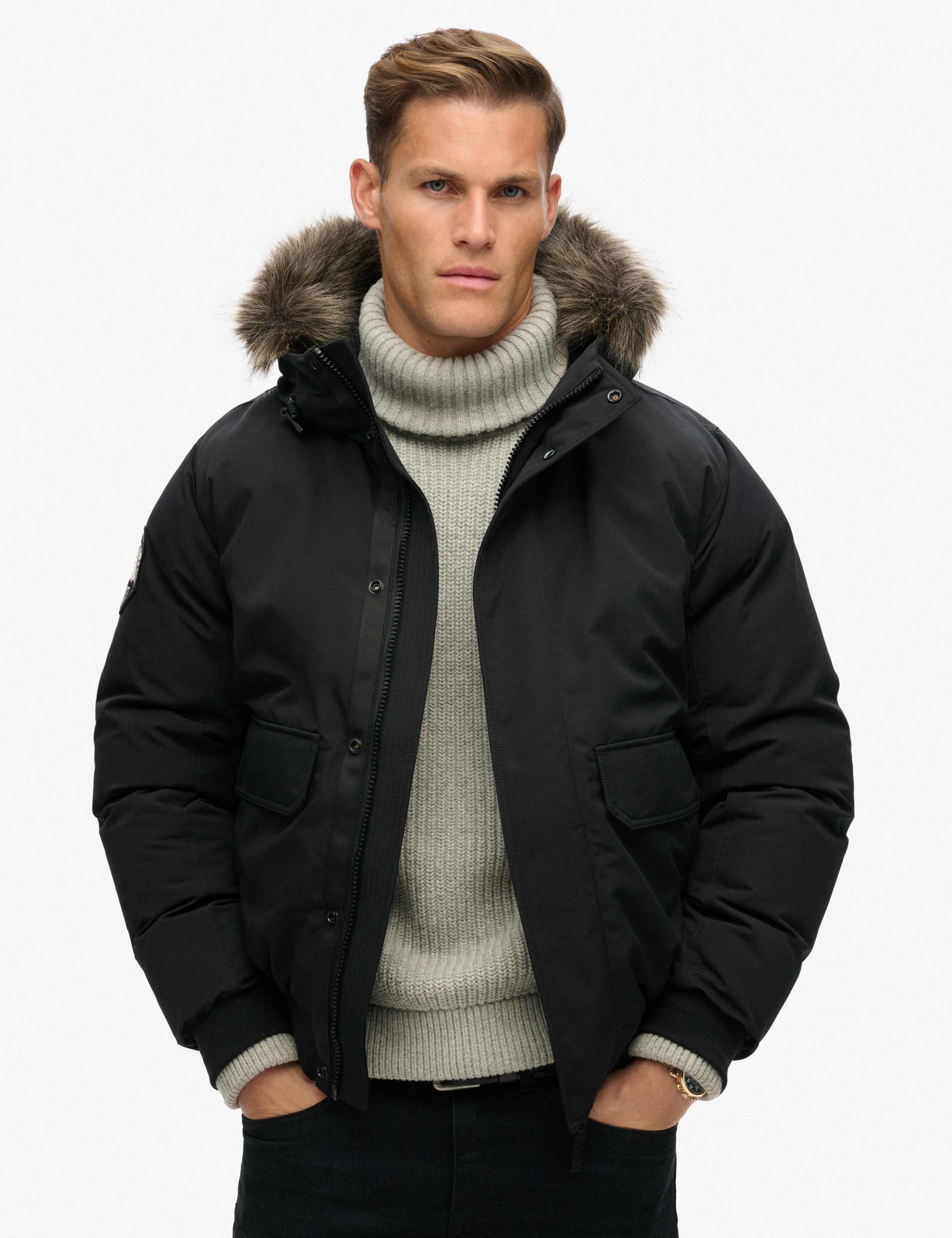 Hooded Padded Bomber Jacket