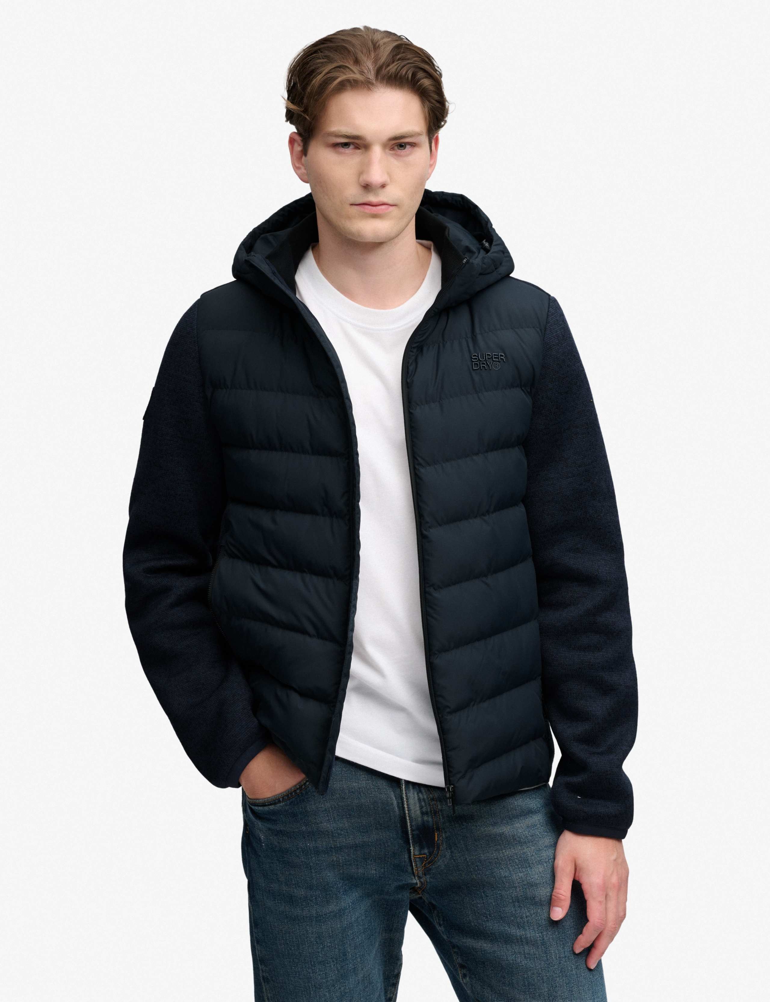 Hybrid Hooded Puffer Jacket