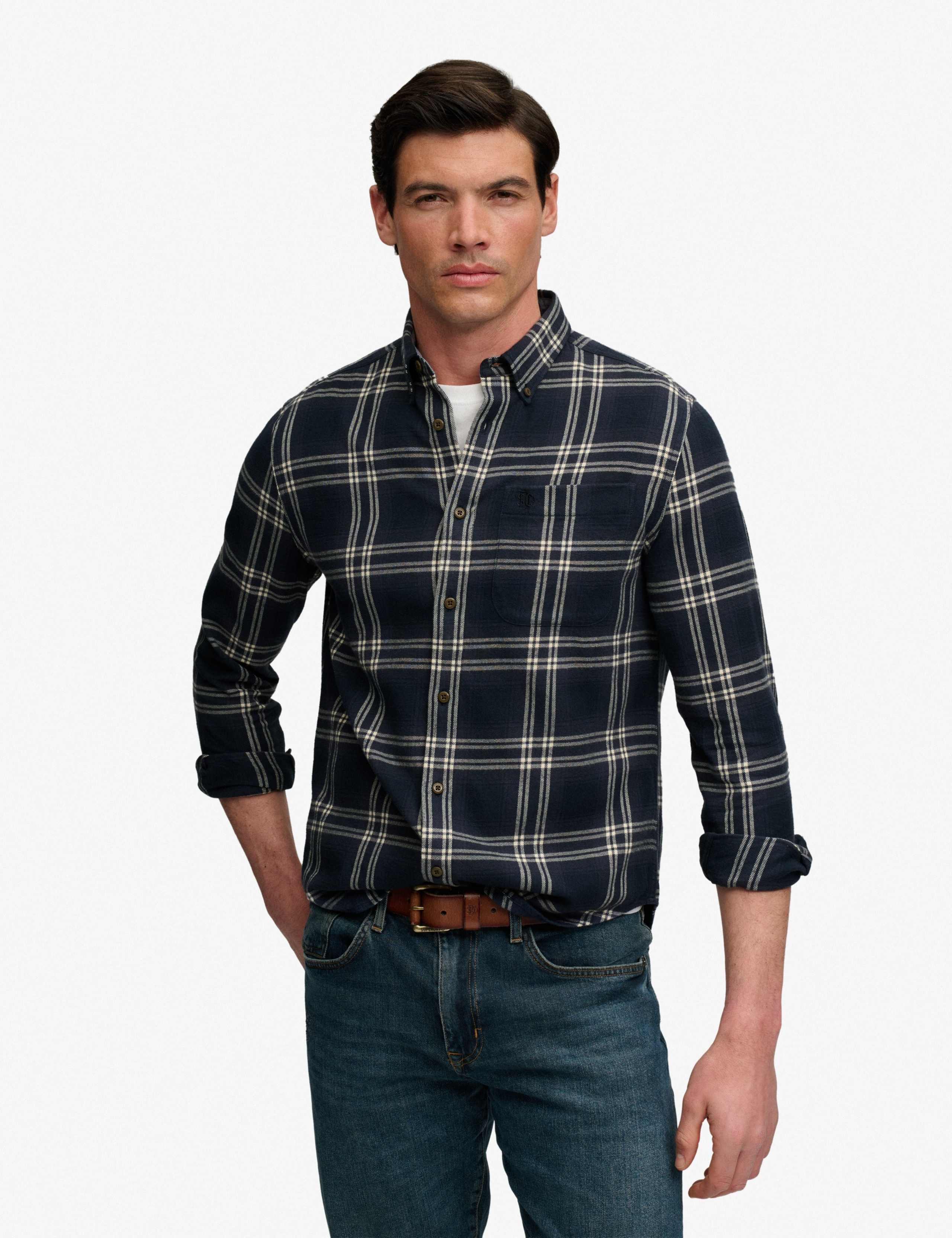 Relaxed Fit Pure Cotton Flannel Checked Shirt