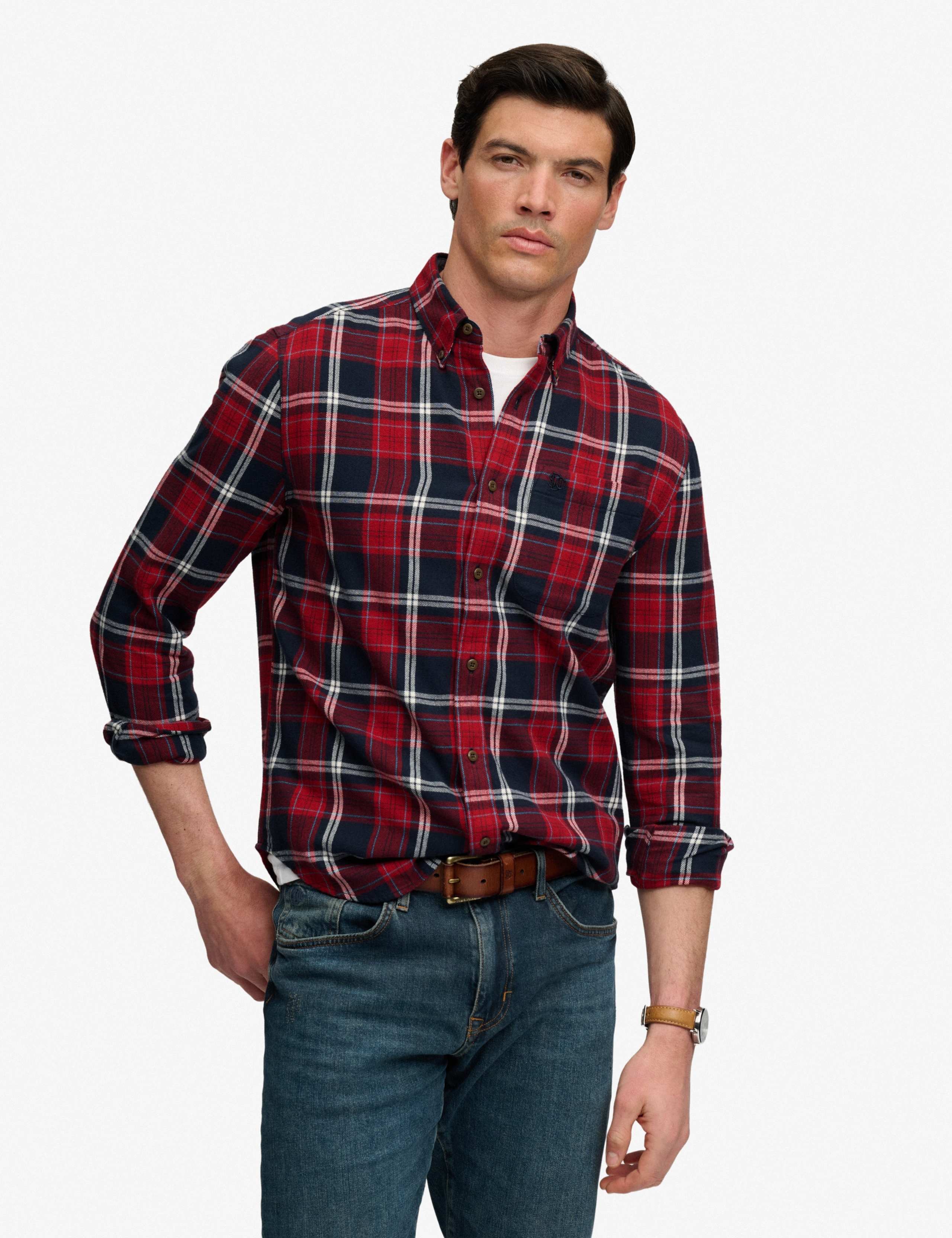 Relaxed Fit Pure Cotton Flannel Checked Shirt