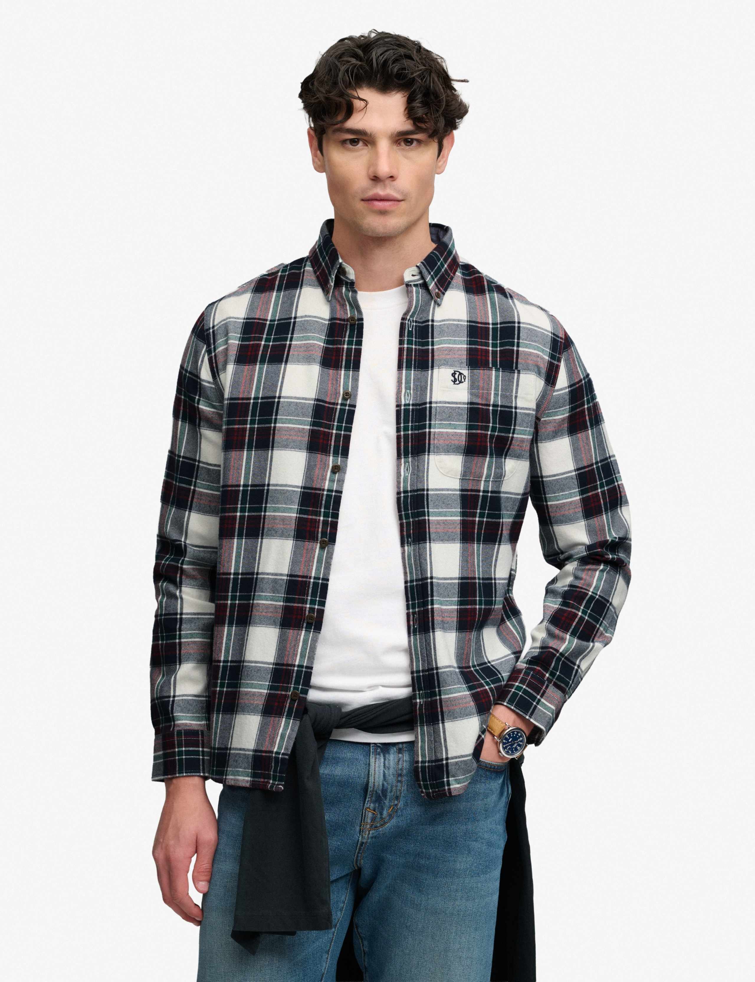 Relaxed Fit Pure Cotton Flannel Checked Shirt
