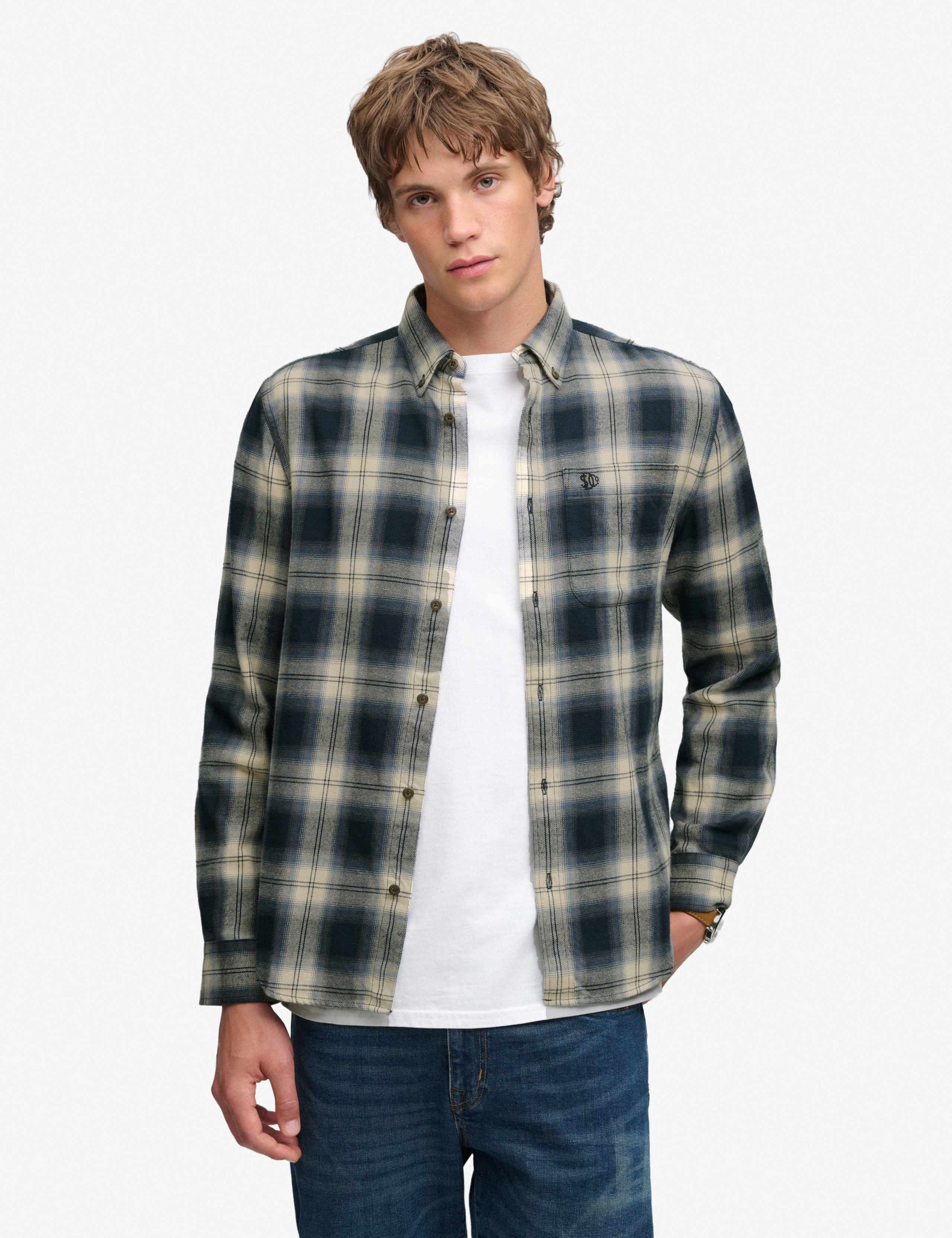 Relaxed Fit Pure Cotton Flannel Checked Shirt