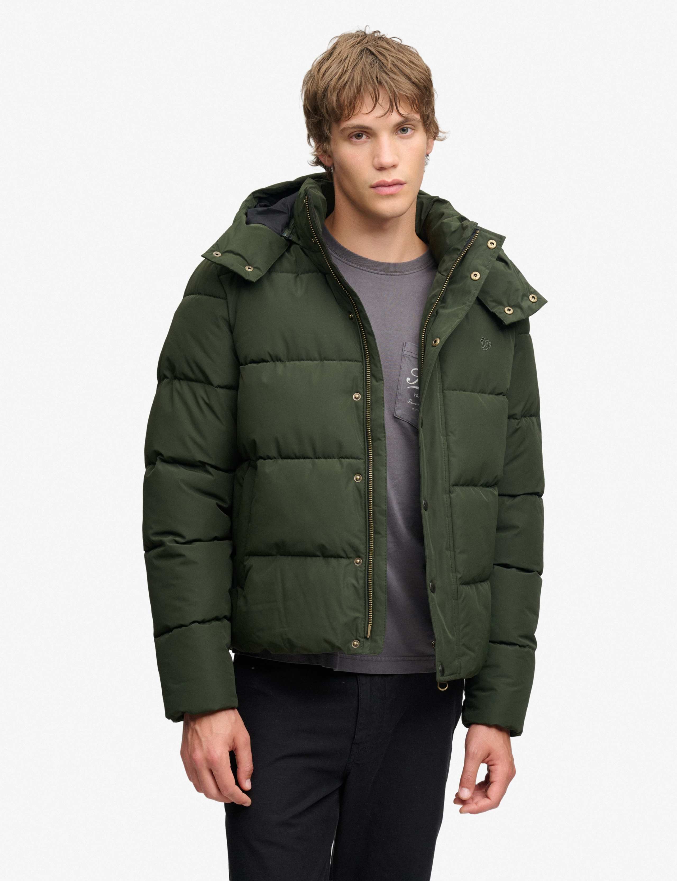 Quilted Padded Hooded Puffer Jacket