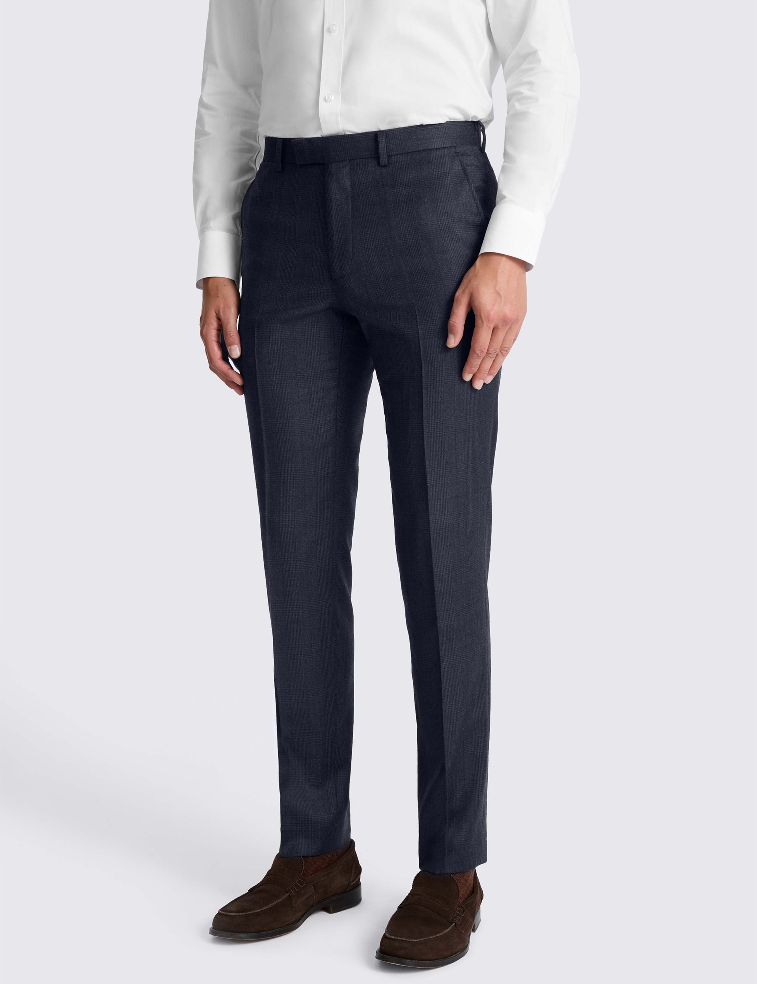 Tailored Fit Check Performance Suit Trousers