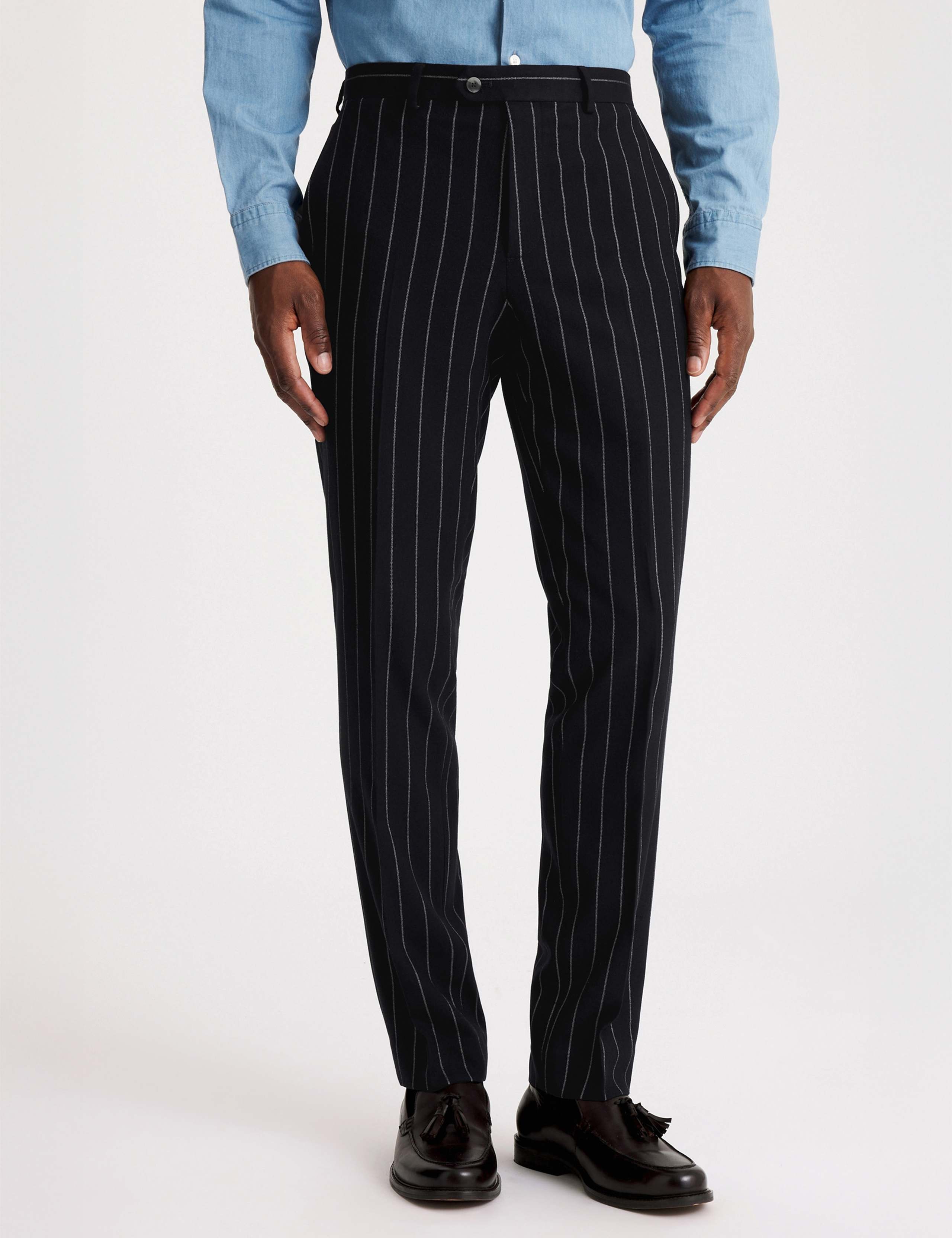 Tailored Fit Pinstripe Suit Trousers