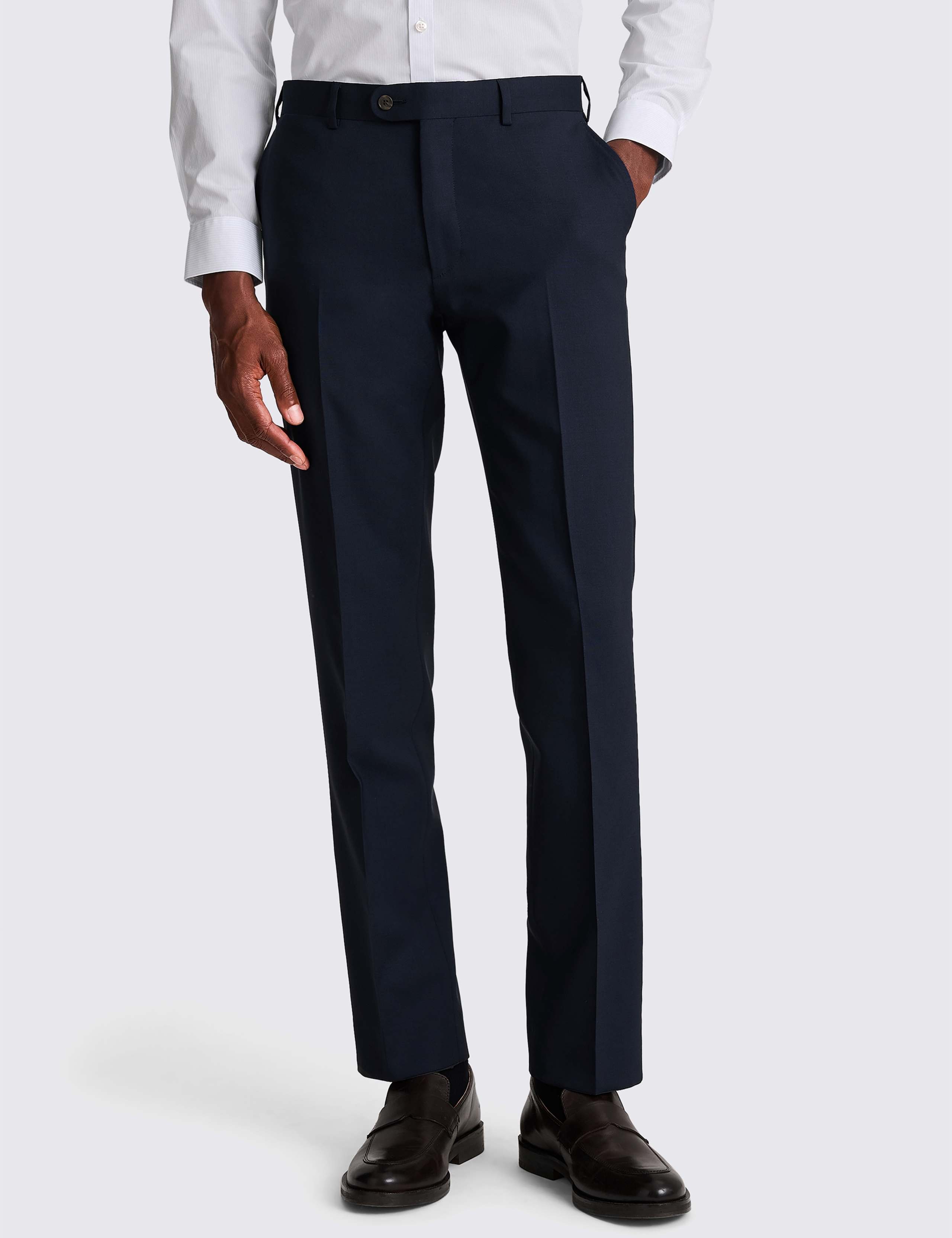 Tailored Fit Italian Pure Wool Suit Trousers