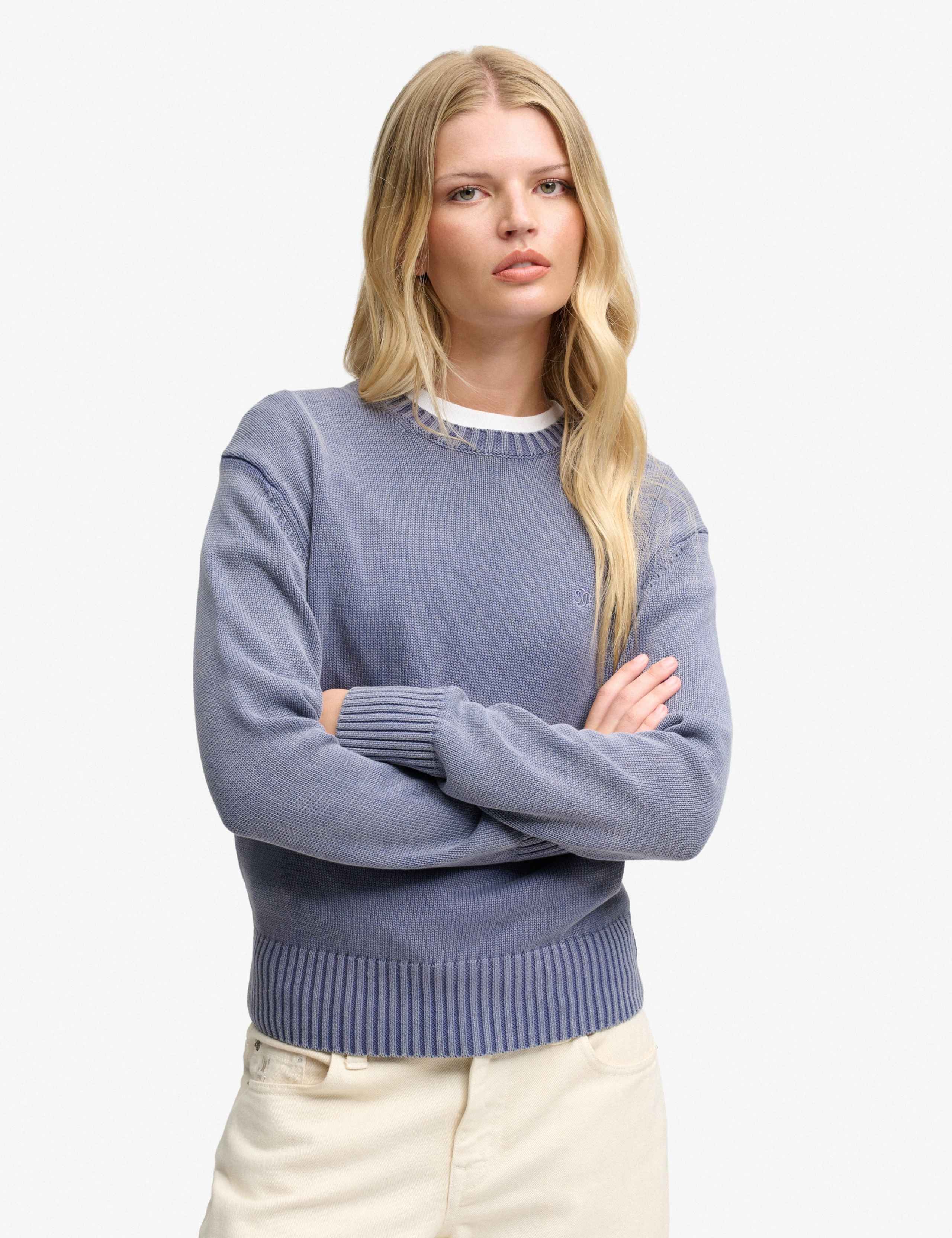 Pure Cotton Crew Neck Jumper