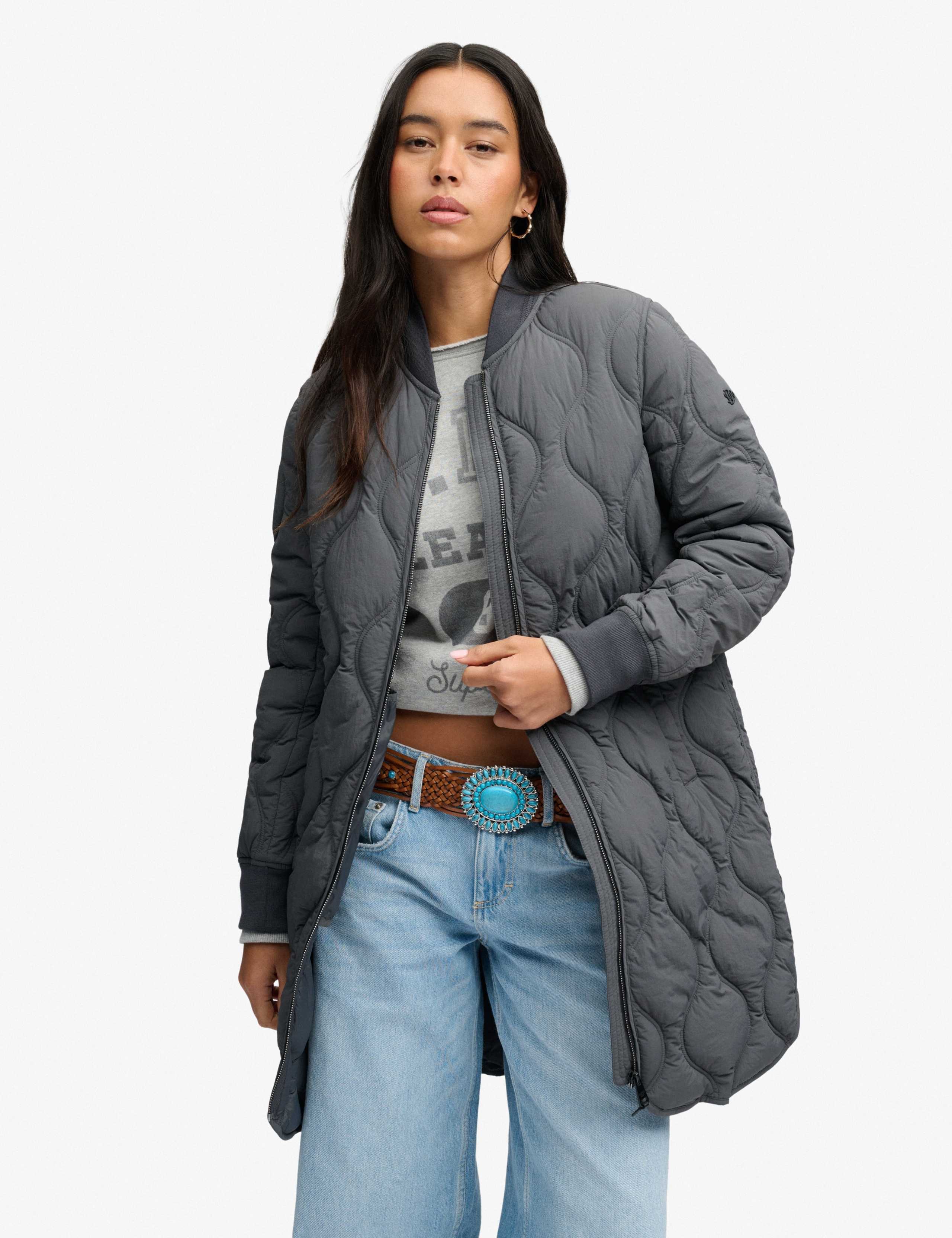 Quilted Longline Jacket
