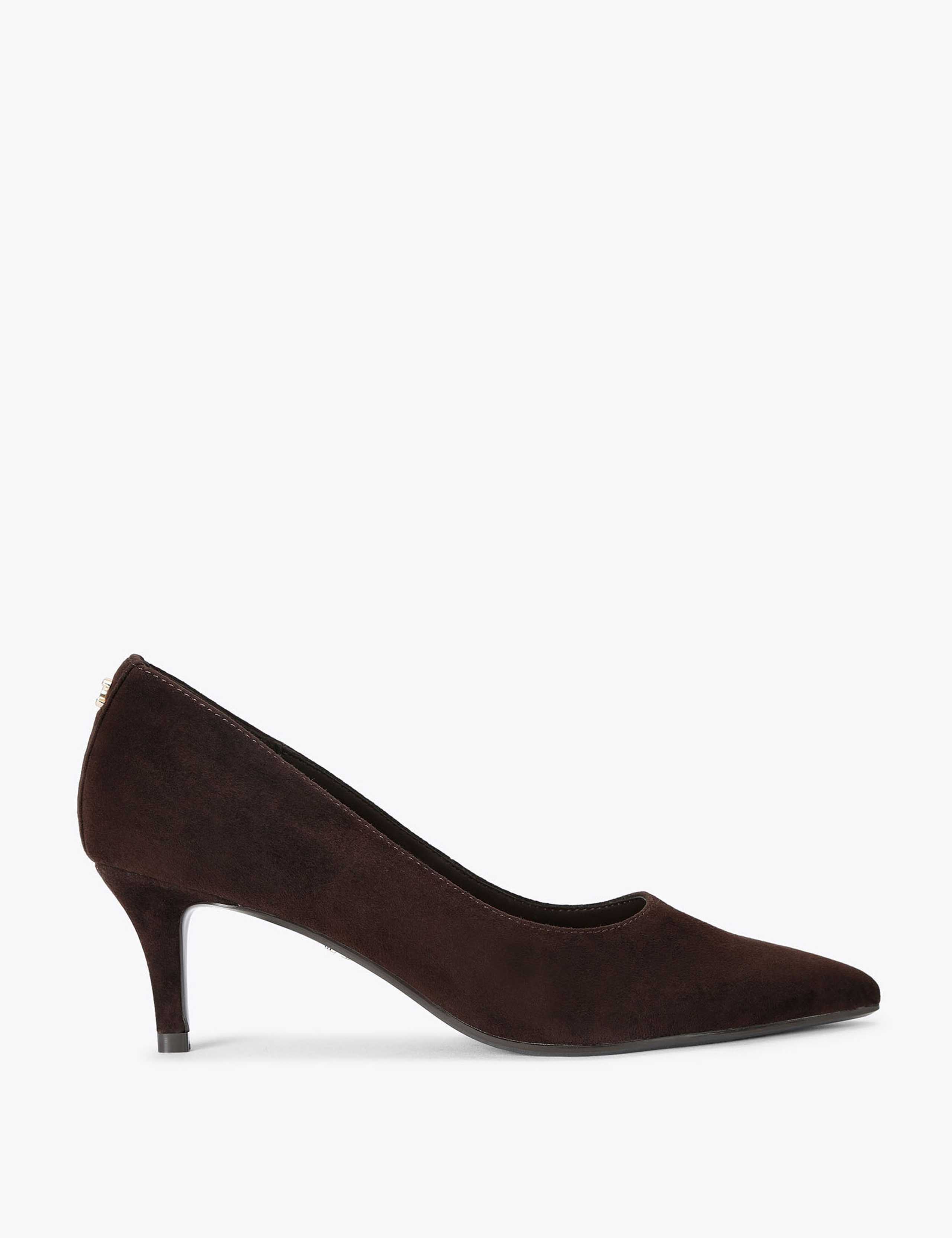 Suede Pointed Court Shoes