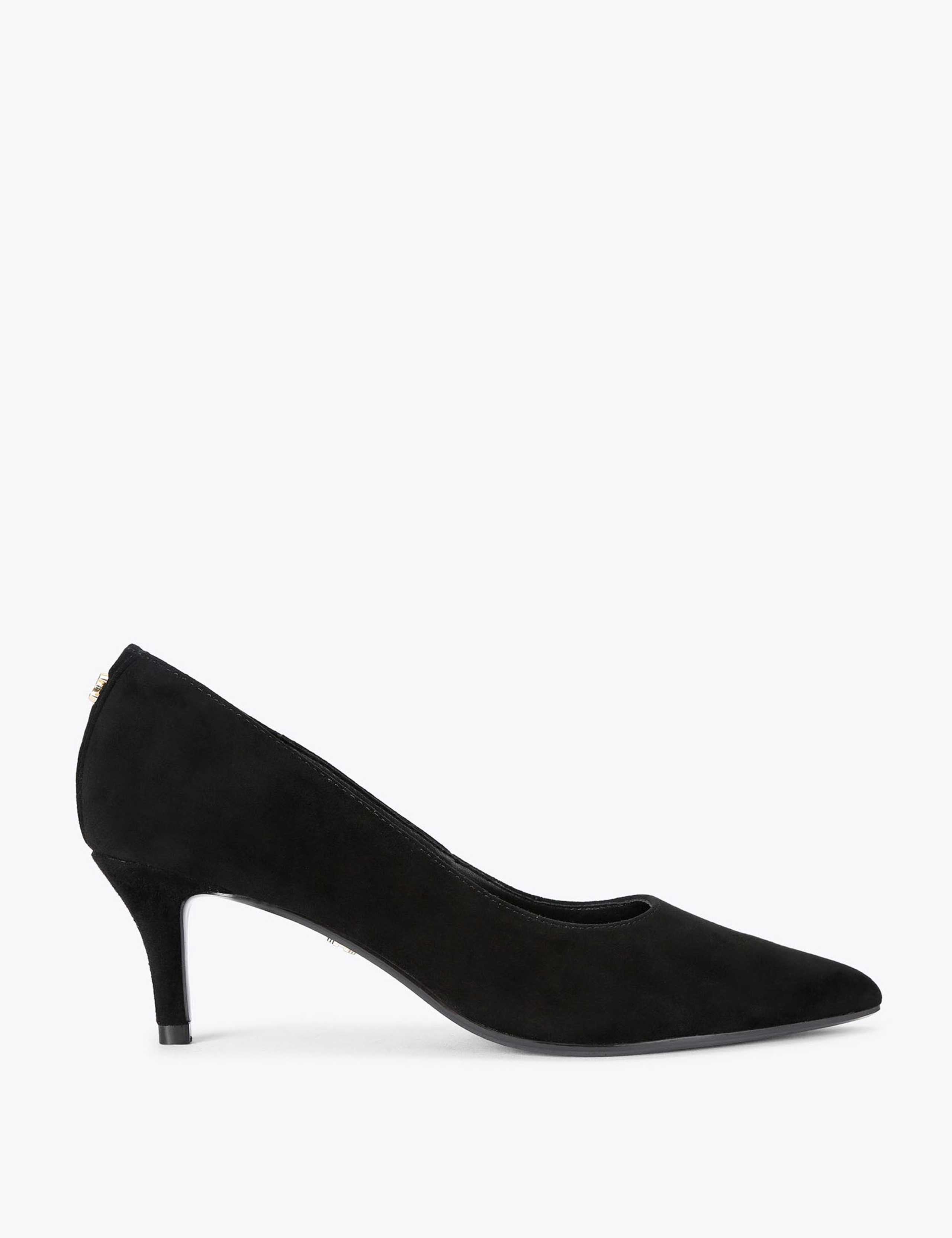 Suede Pointed Court Shoes