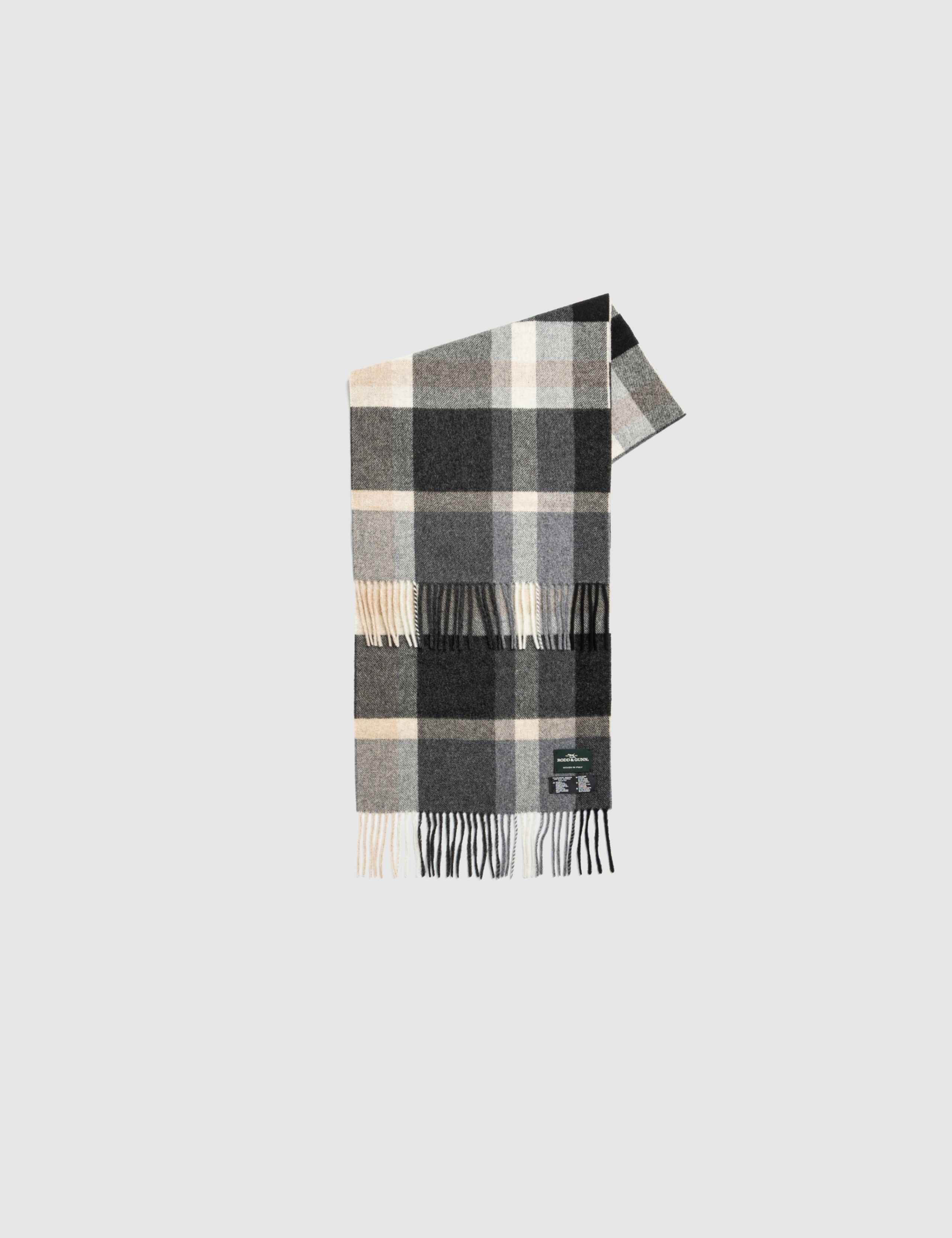 Pure Wool Checked Scarf