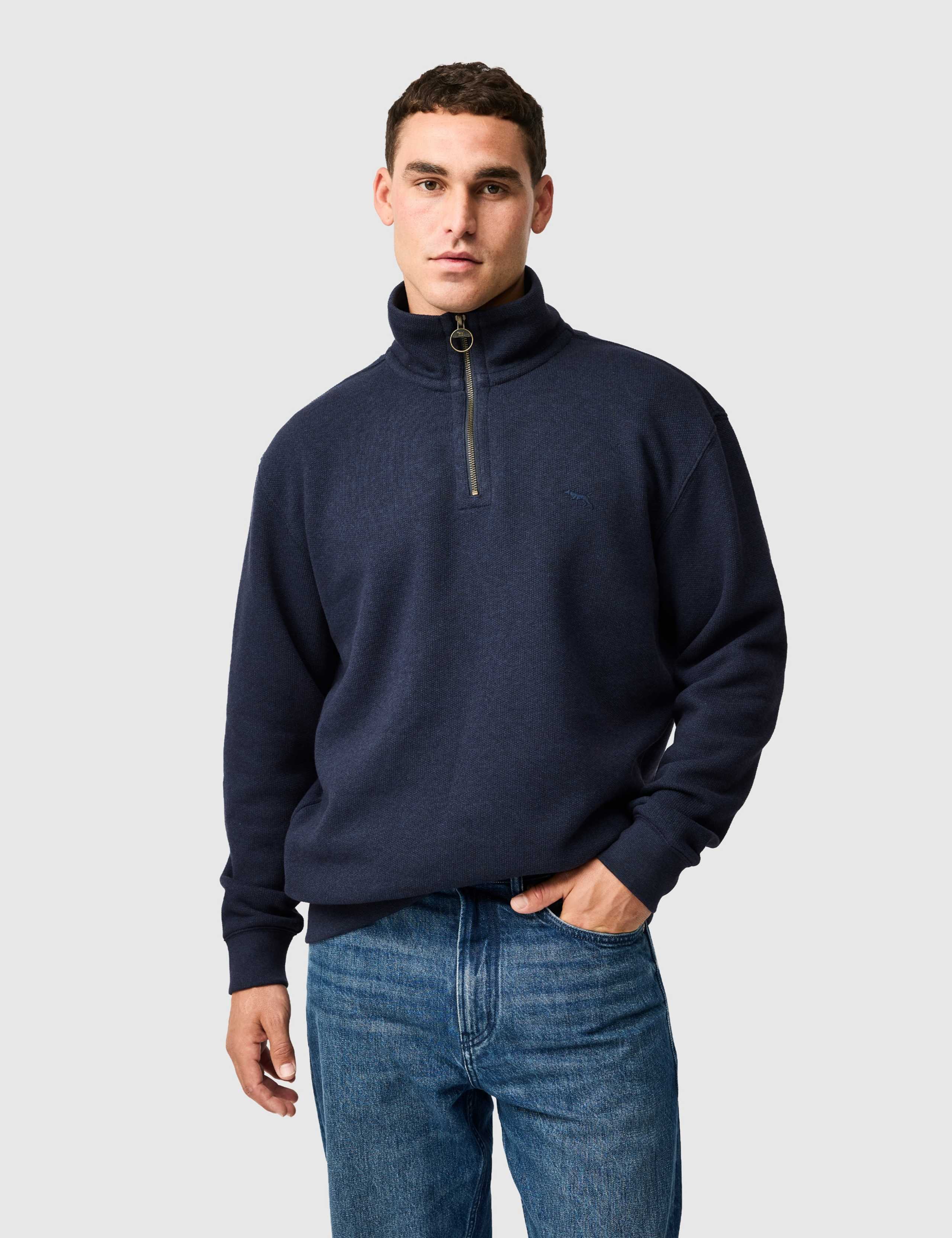 Newfield Cotton Rich Quarter Zip Sweatshirt