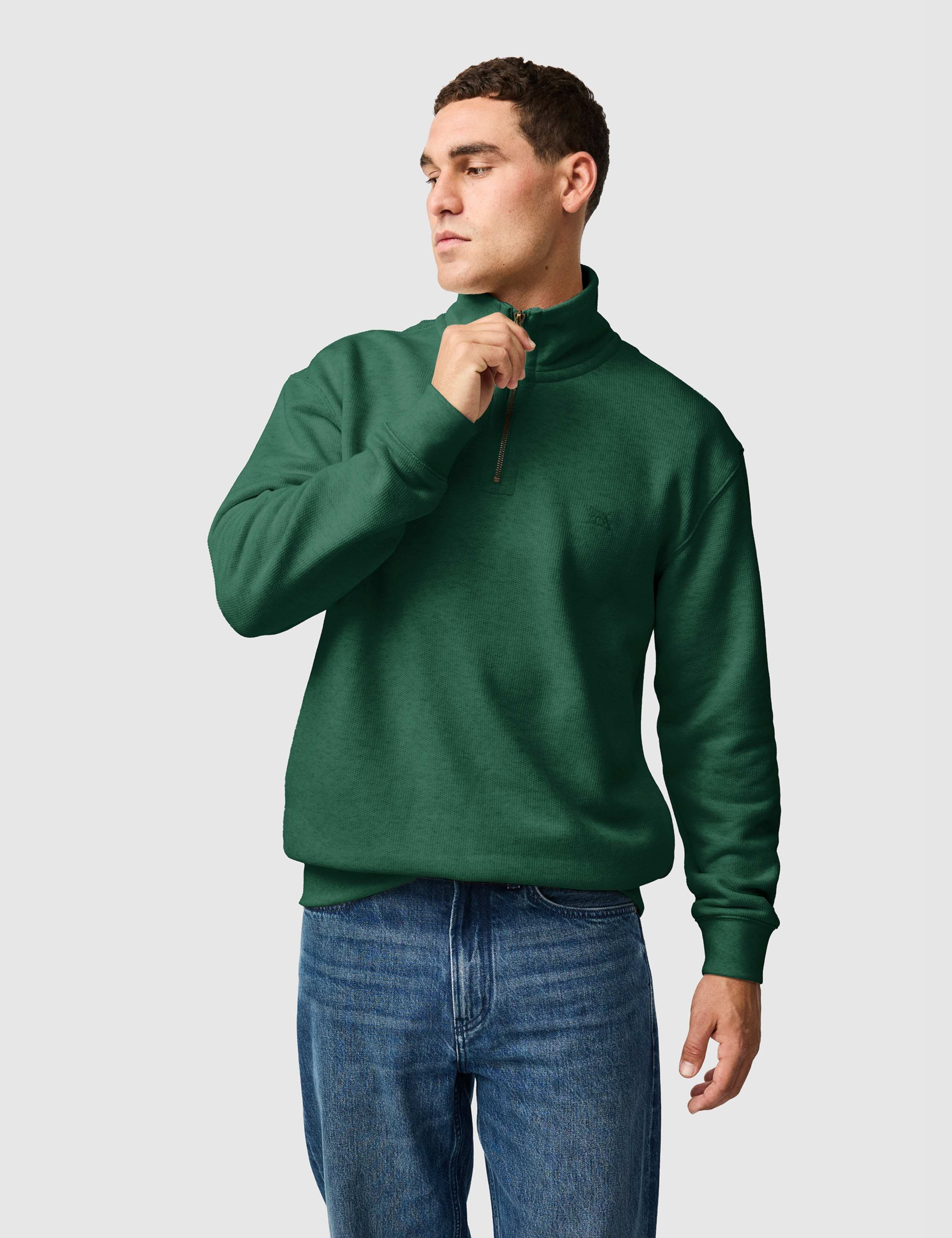 Newfield Cotton Rich Quarter Zip Sweatshirt