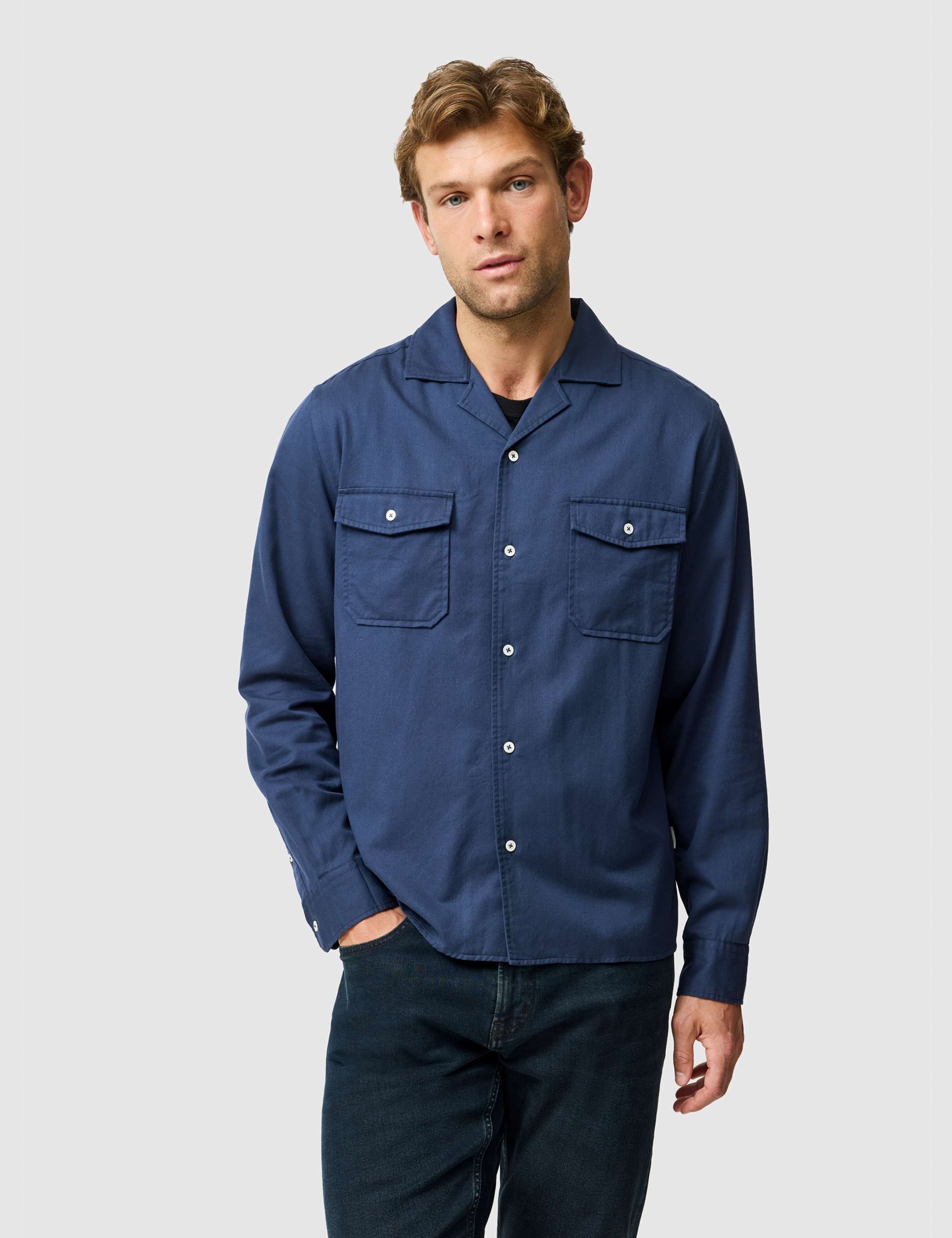 Salt Lake Cotton Blend Twill Overshirt