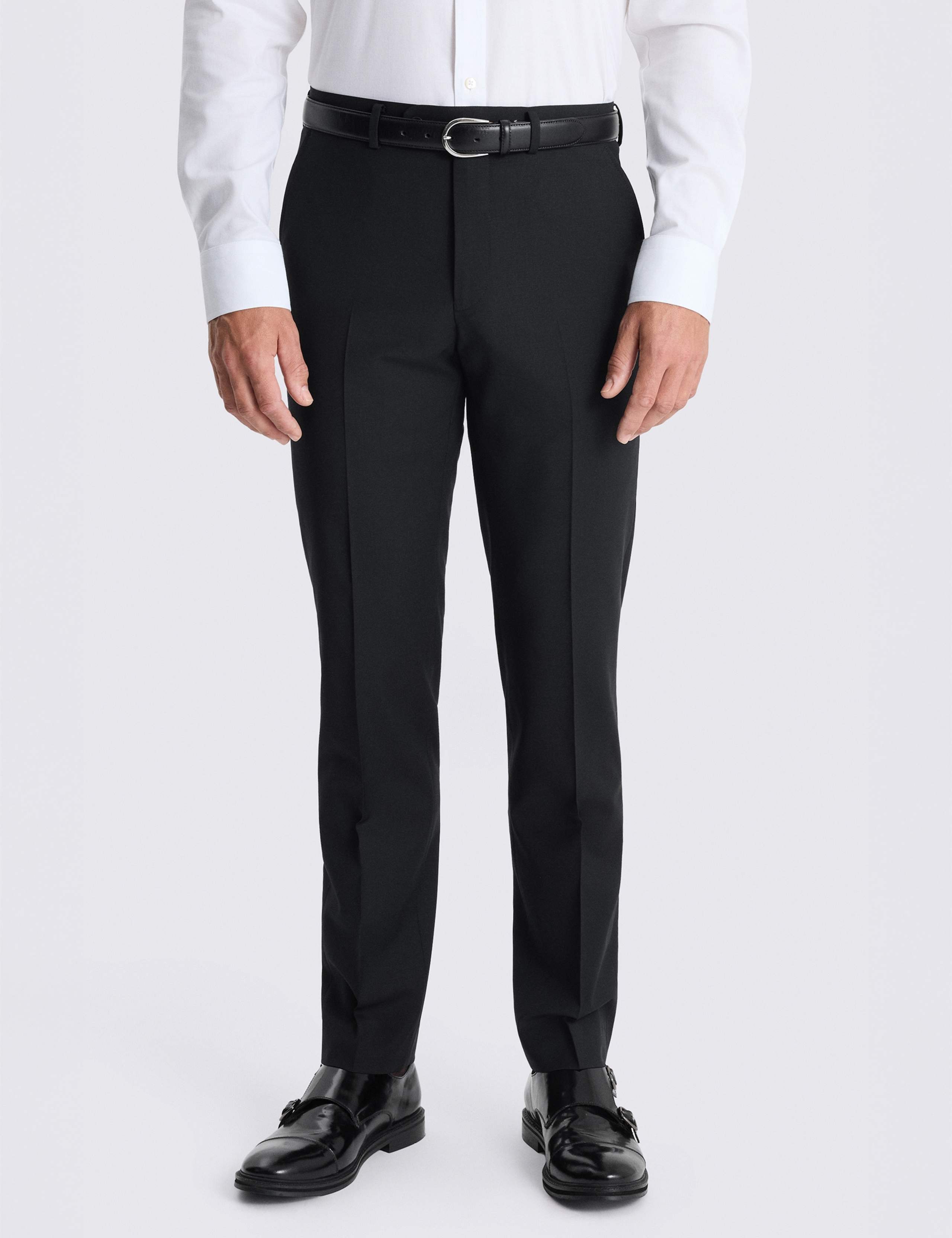 Tailored Fit Wool Blend Performance Suit Trousers