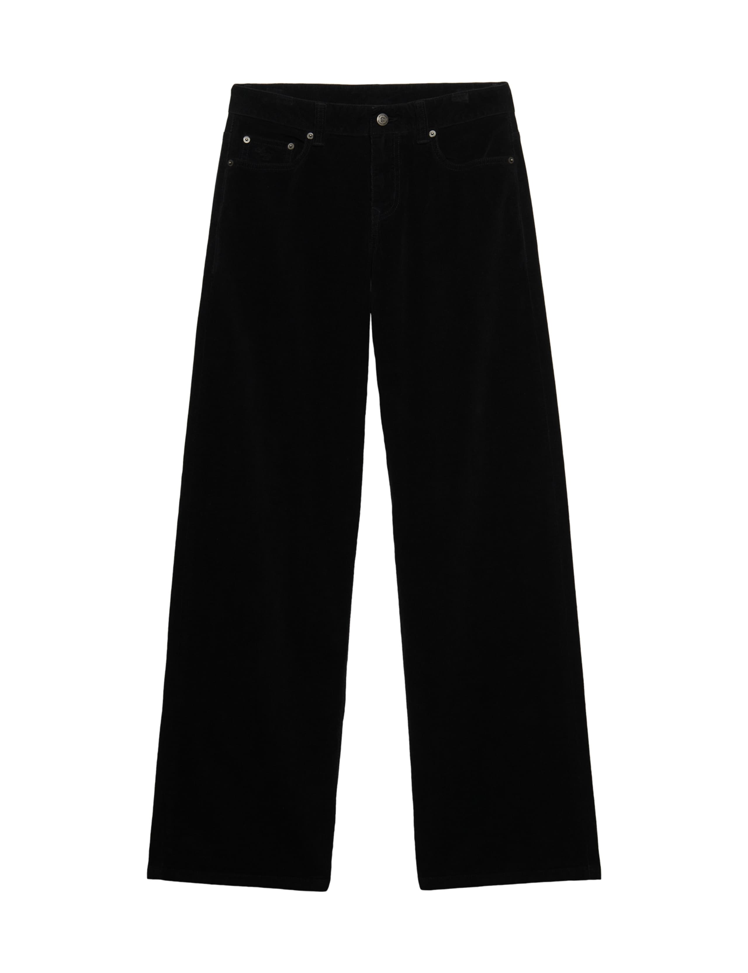 Cotton Rich Cord Textured Wide Leg Trousers