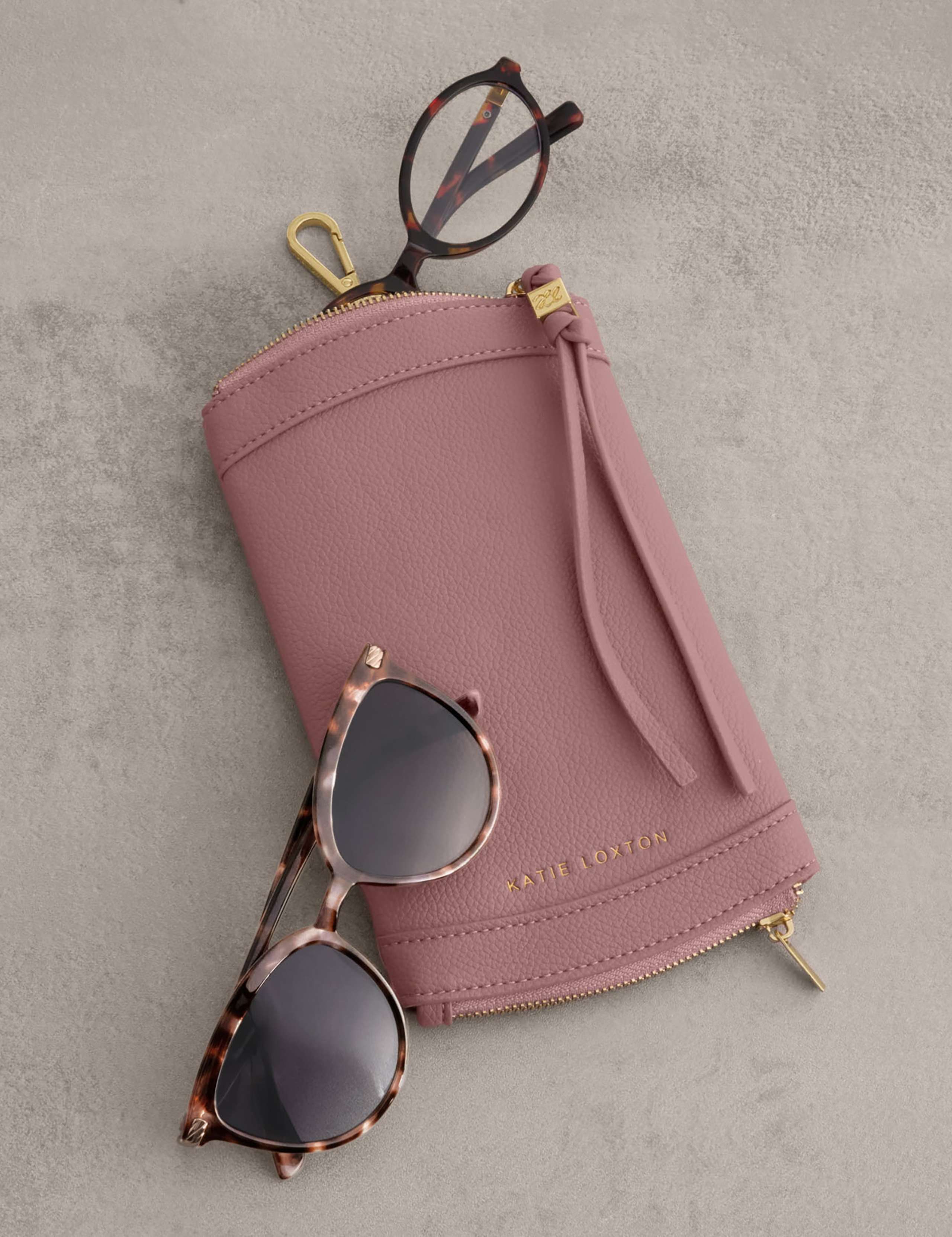 Faux Leather Duo Glasses Case