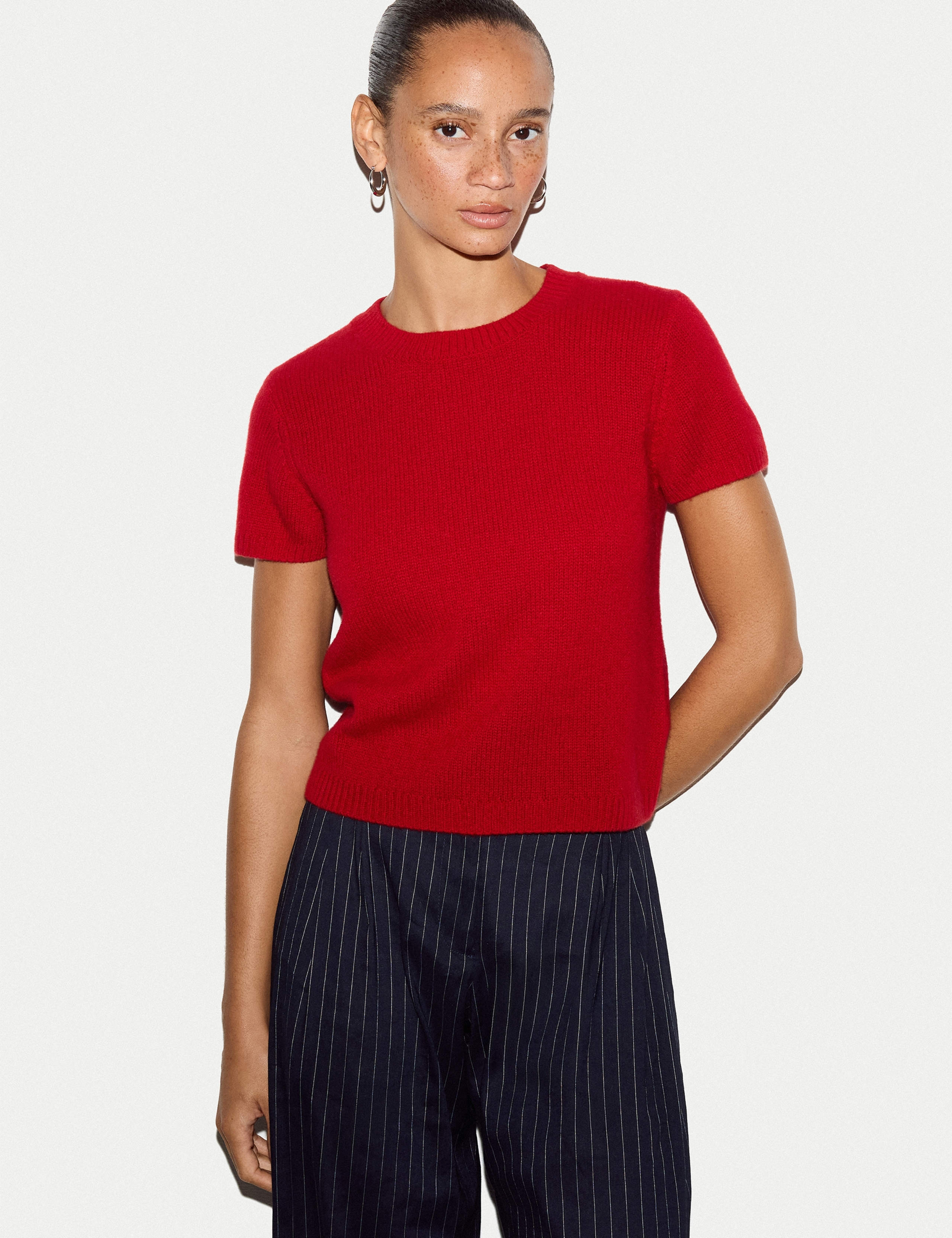 Pure Cashmere Round Neck Top