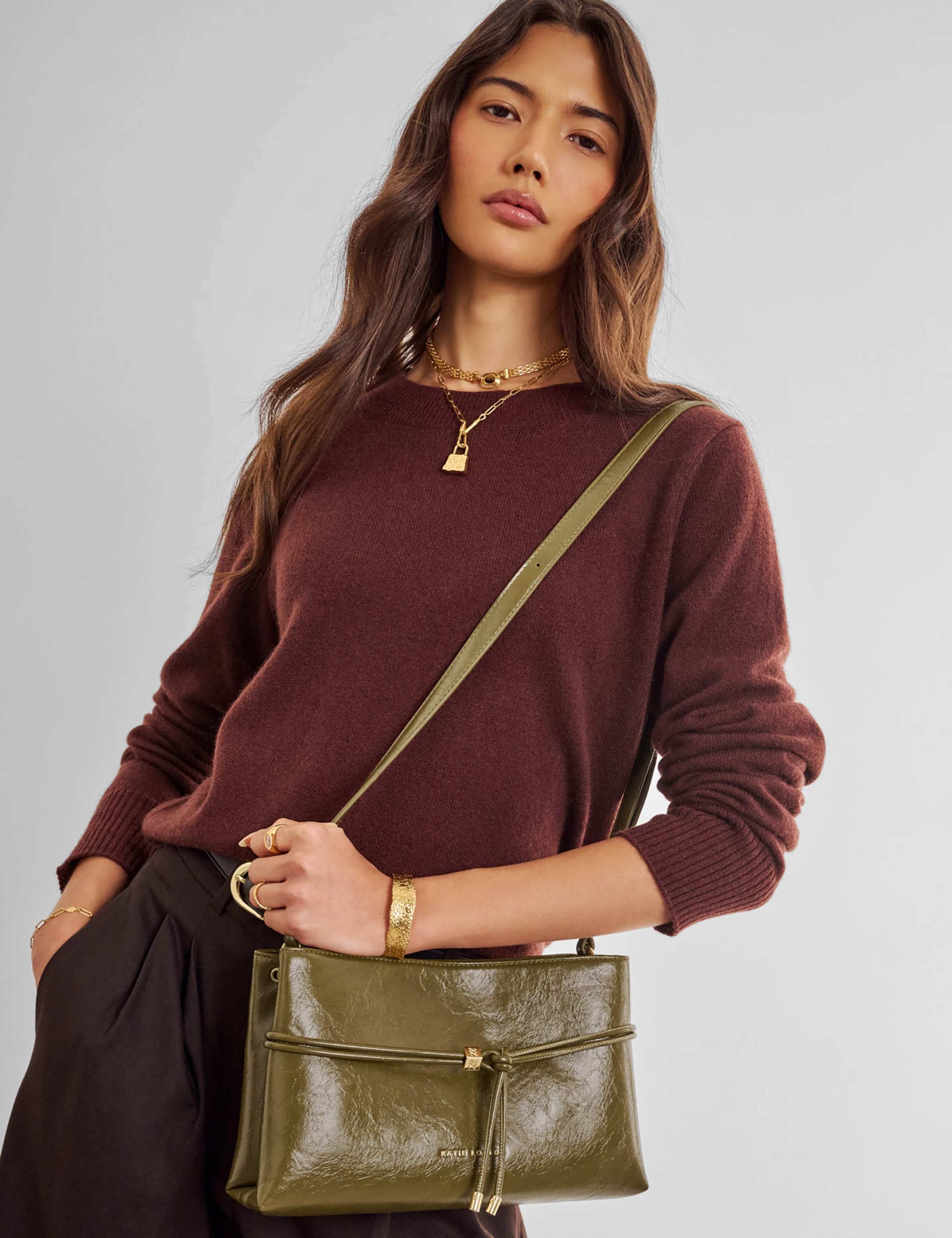 Faux Leather Cross Body Bag