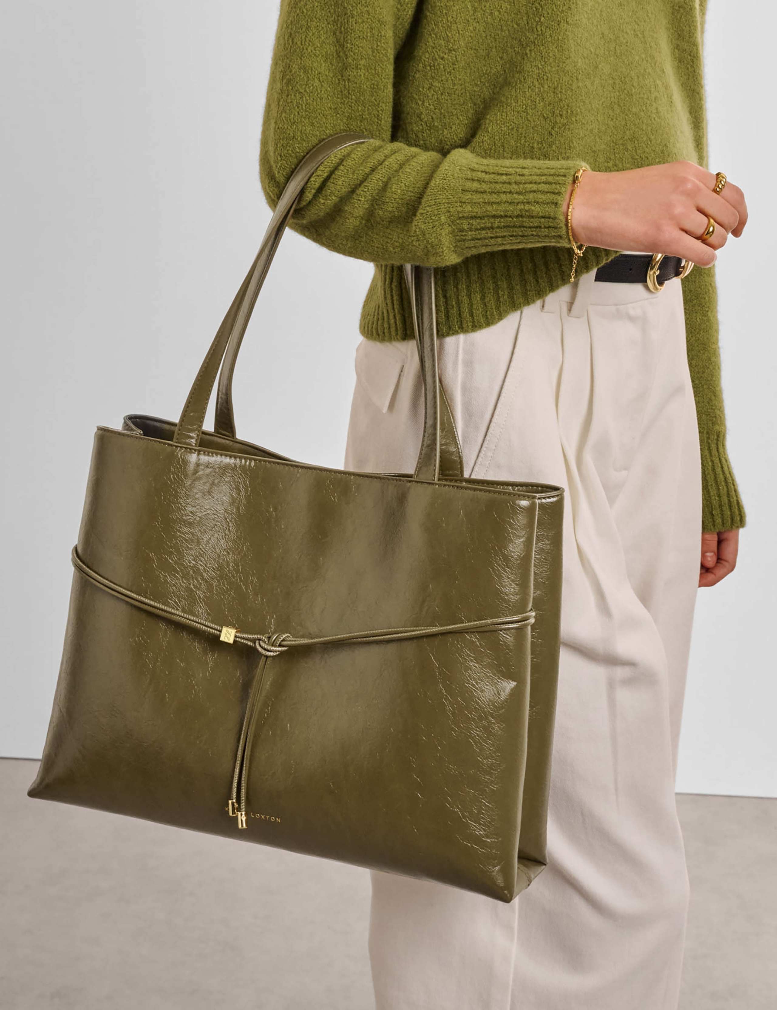 Faux Leather Tote Bag