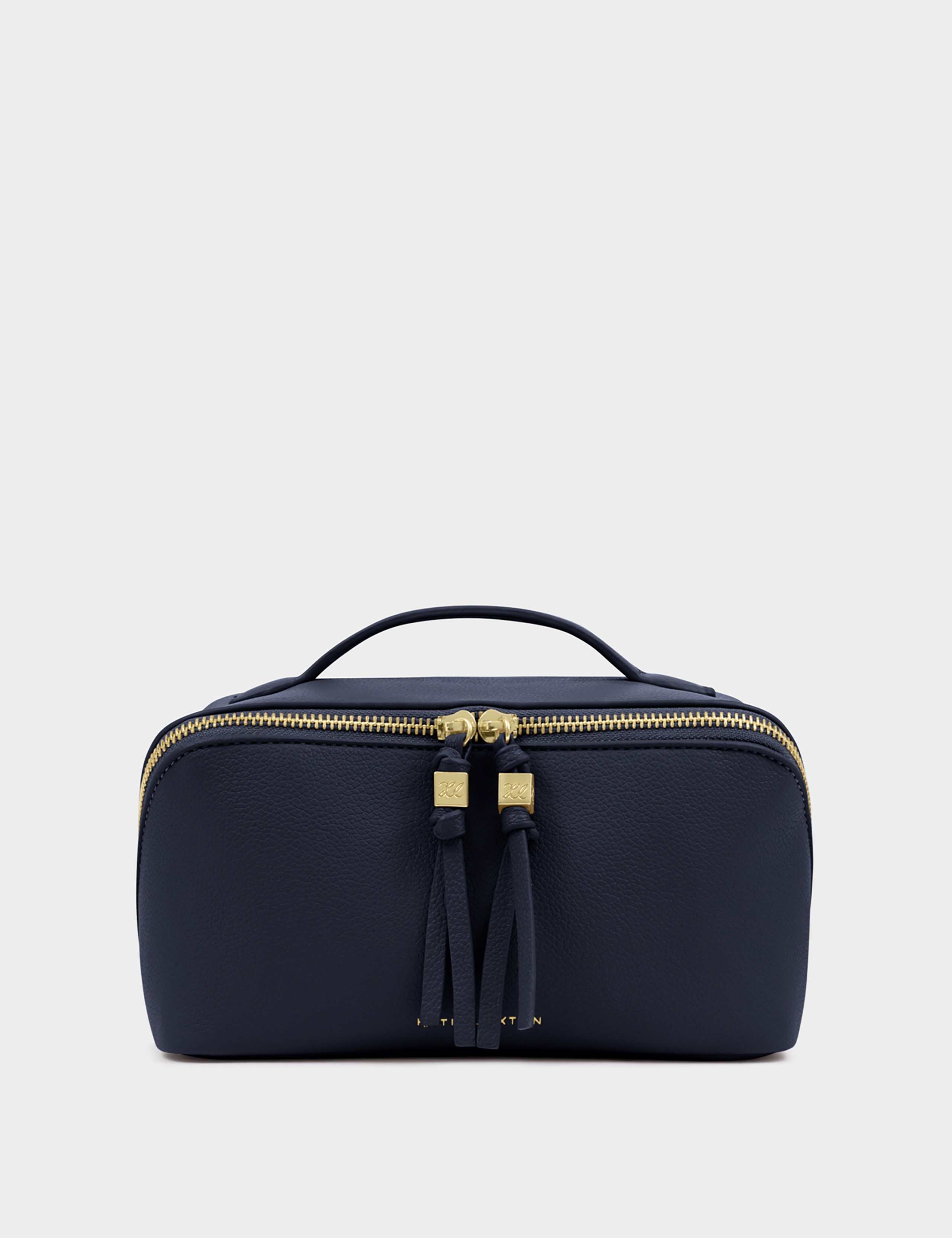 Faux Leather Fold-Out Makeup & Wash Bag