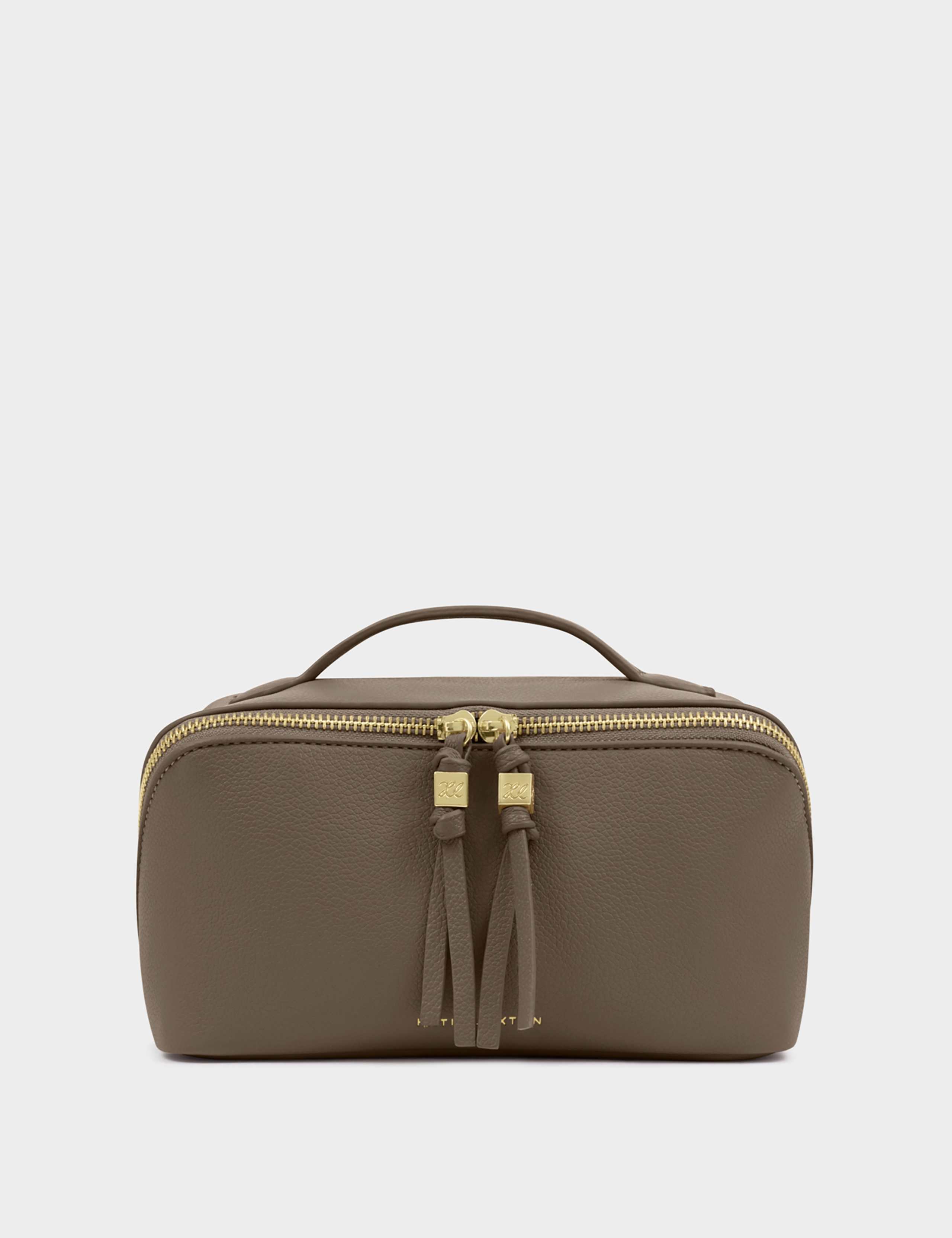 Faux Leather Fold-Out Makeup & Wash Bag
