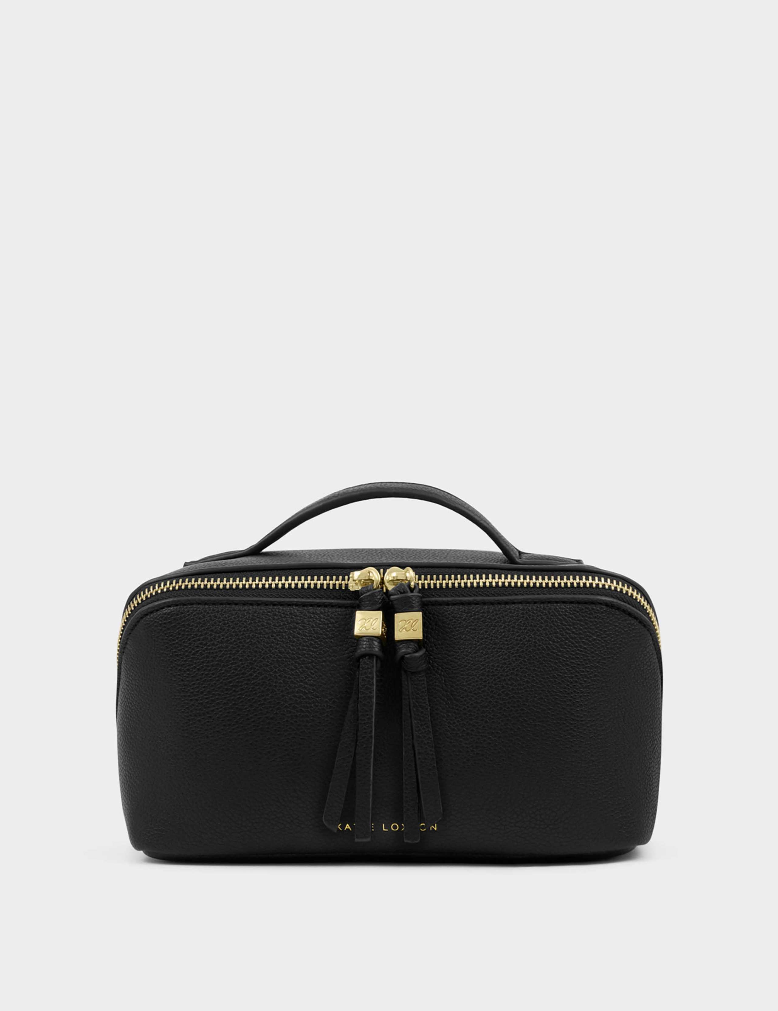Faux Leather Fold-Out Makeup & Wash Bag