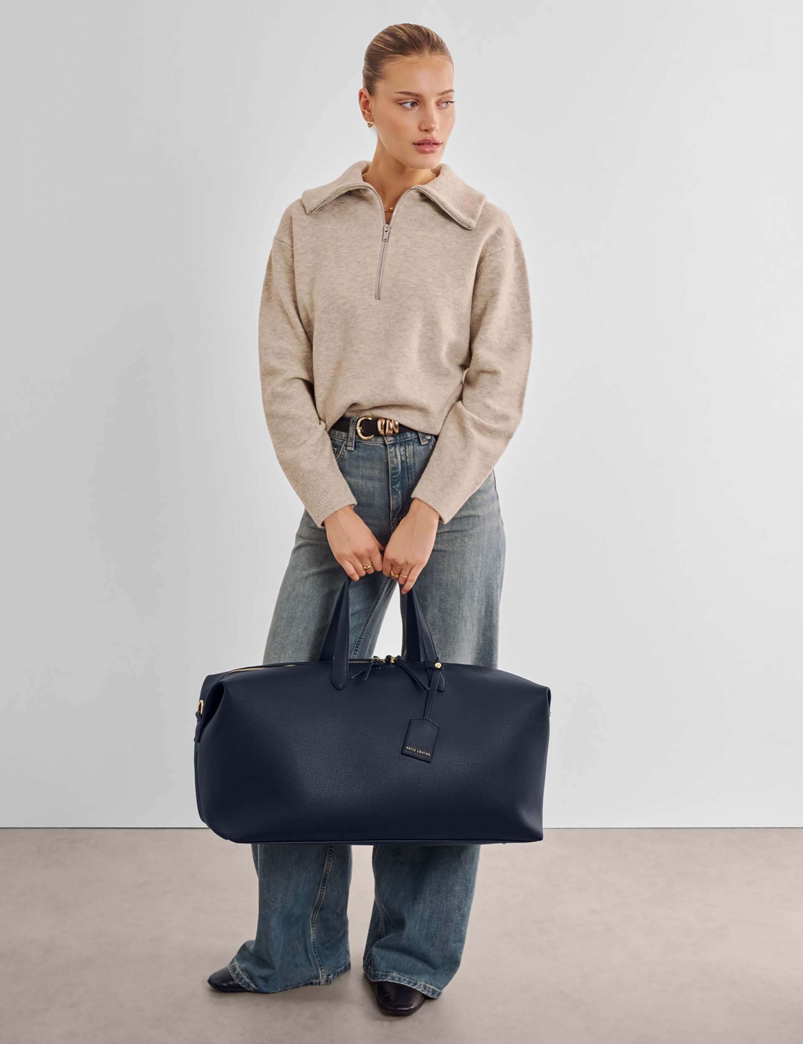 Faux Leather Weekend Bag