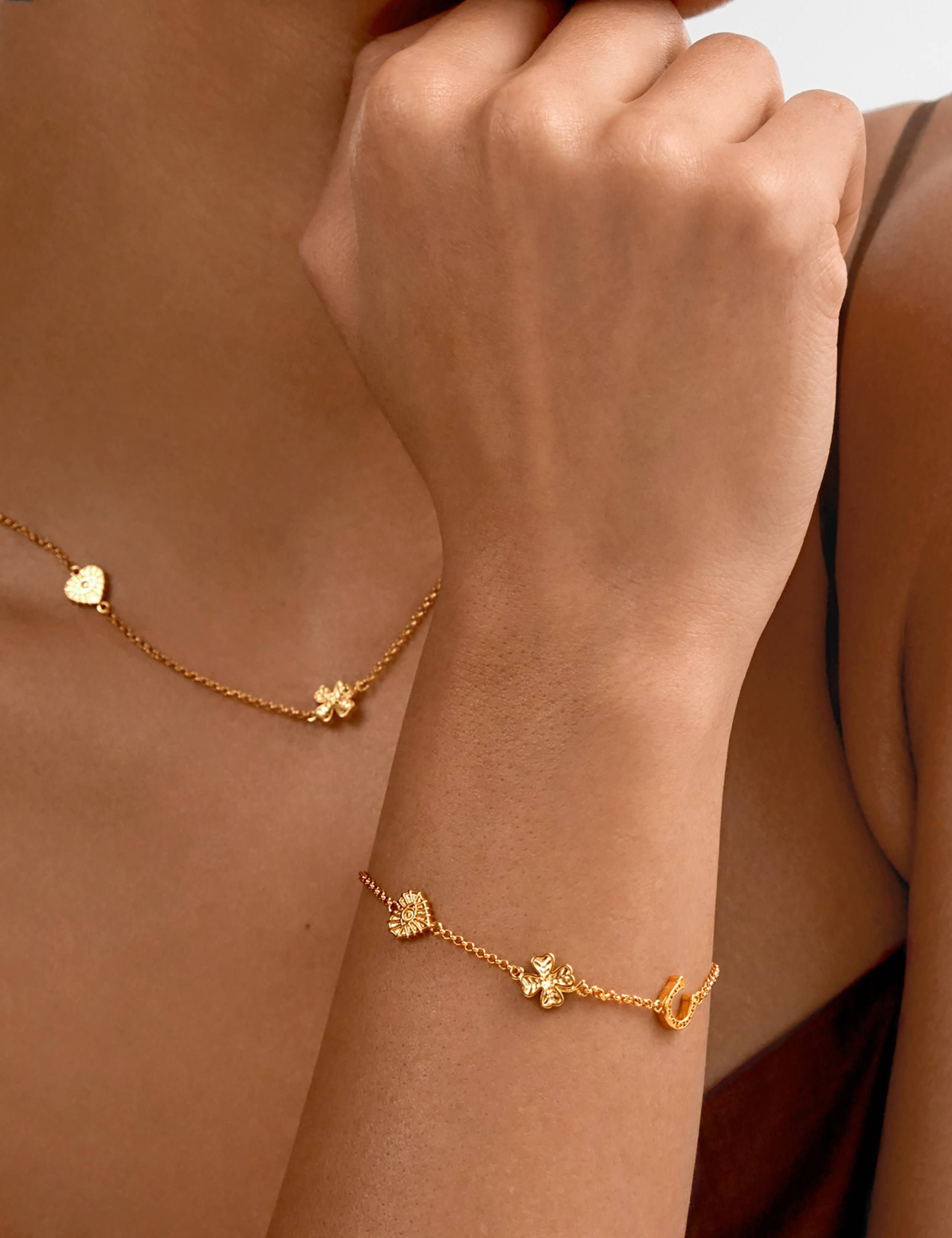 Gold-Plated Waterproof Lucky Charm Bracelet