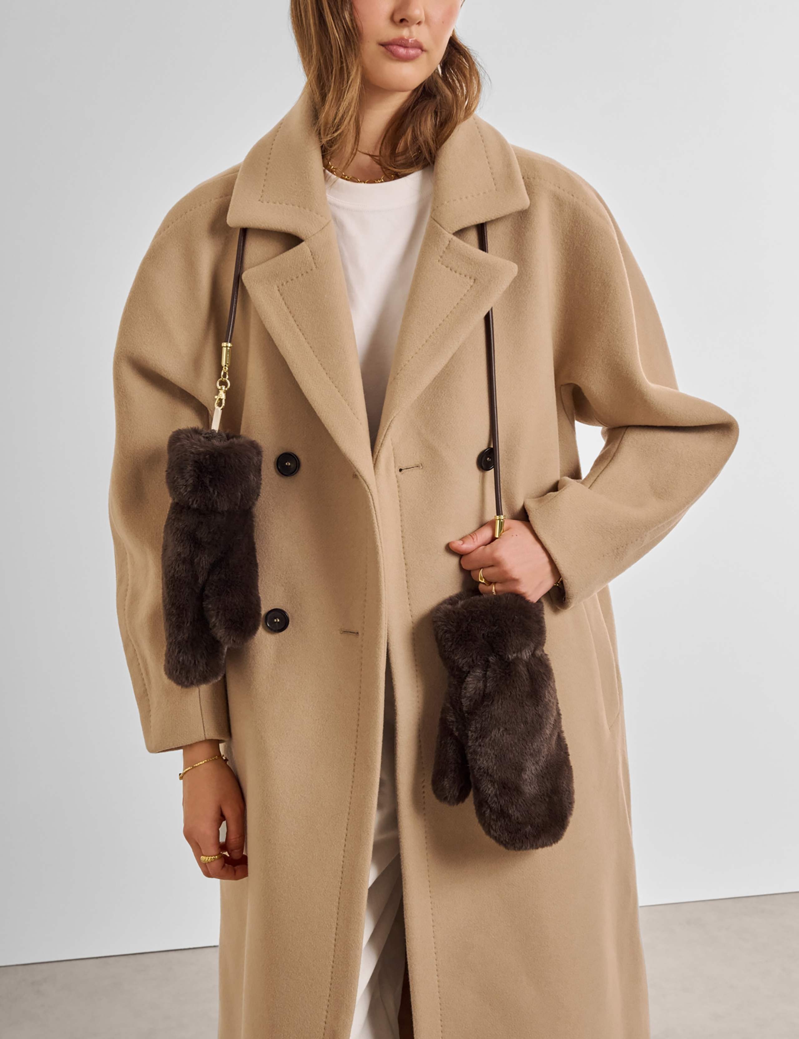 Faux Fur Mittens