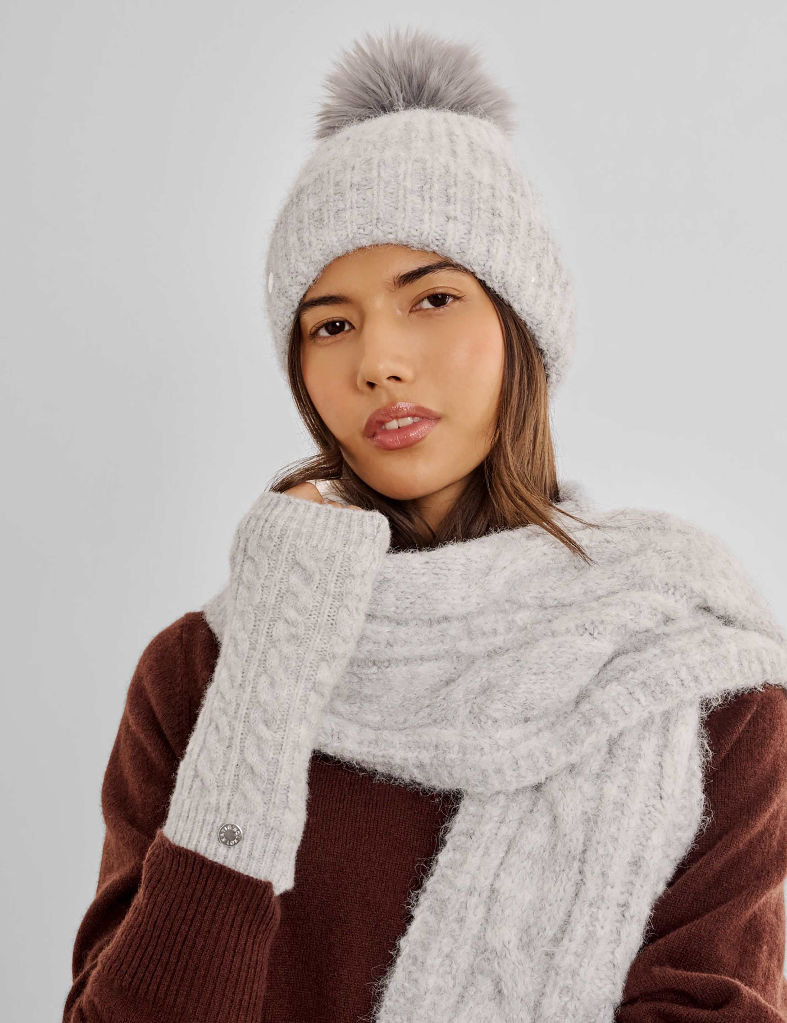 Cable Knit Handwarmer Gloves