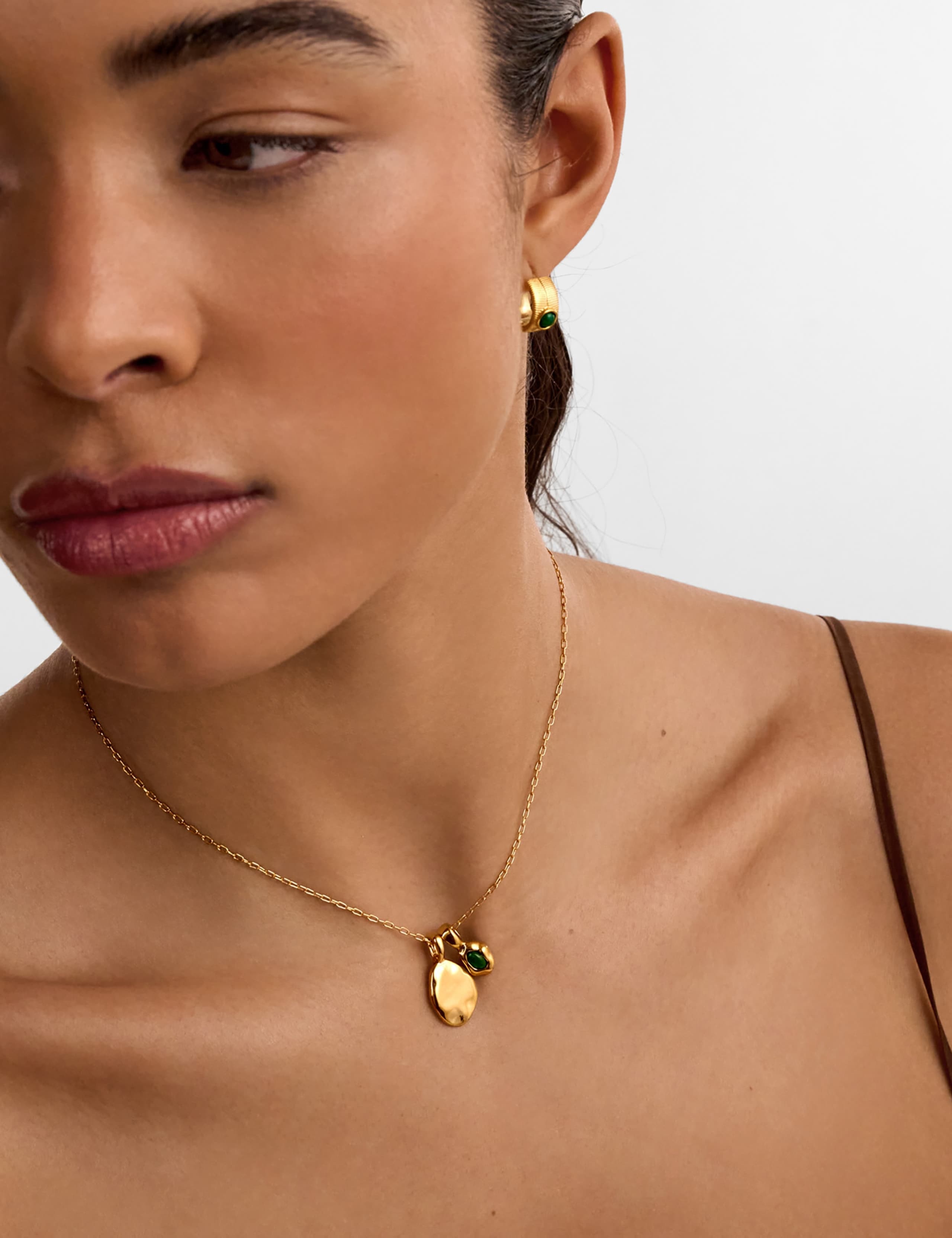 Gold Plated May Birthstone Necklace
